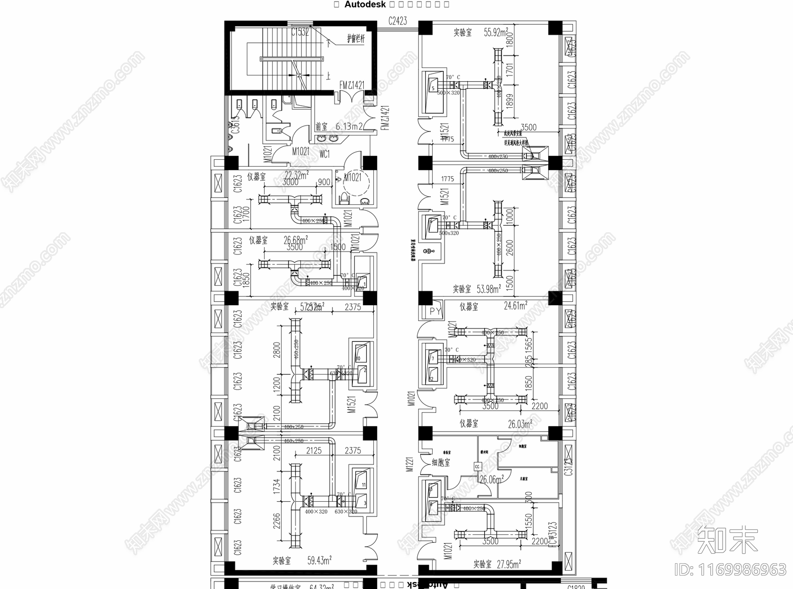 现代实验室cad施工图下载【ID:1169986963】