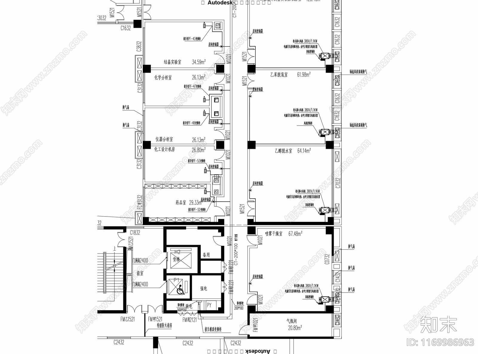 现代实验室cad施工图下载【ID:1169986963】