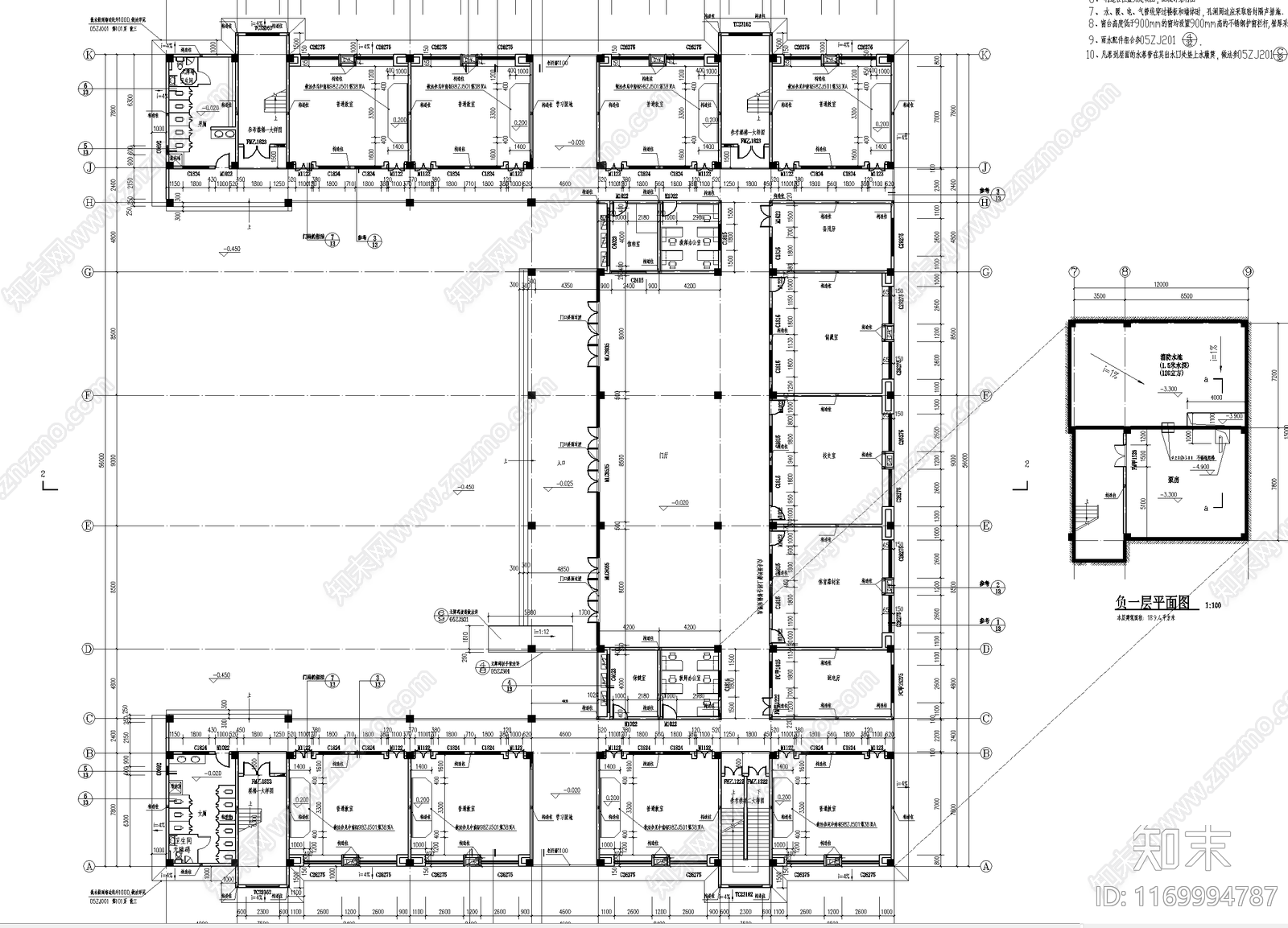 现代学校建筑施工图下载【ID:1169994787】