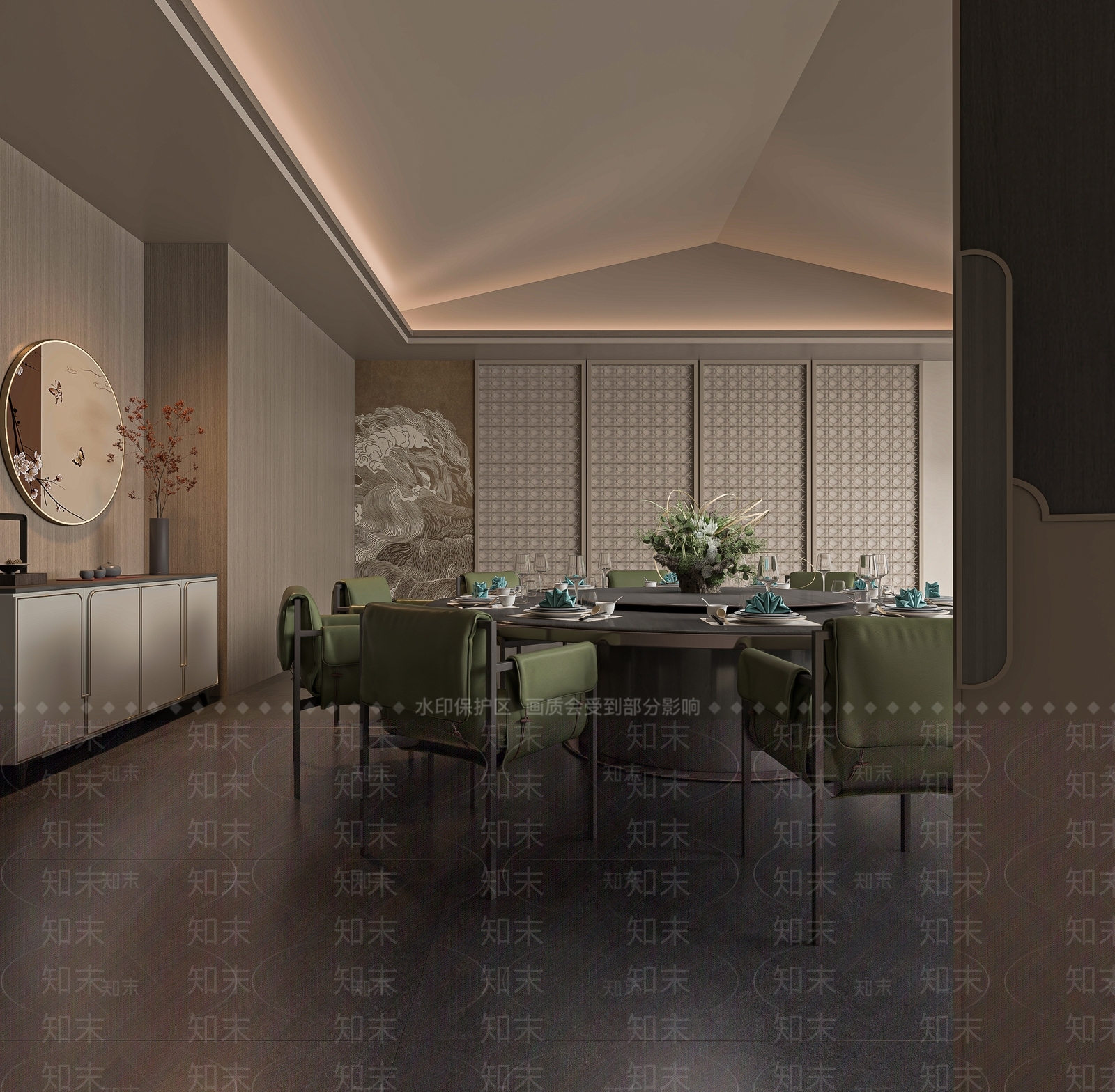新中式包厢3D模型下载【ID:1169995055】