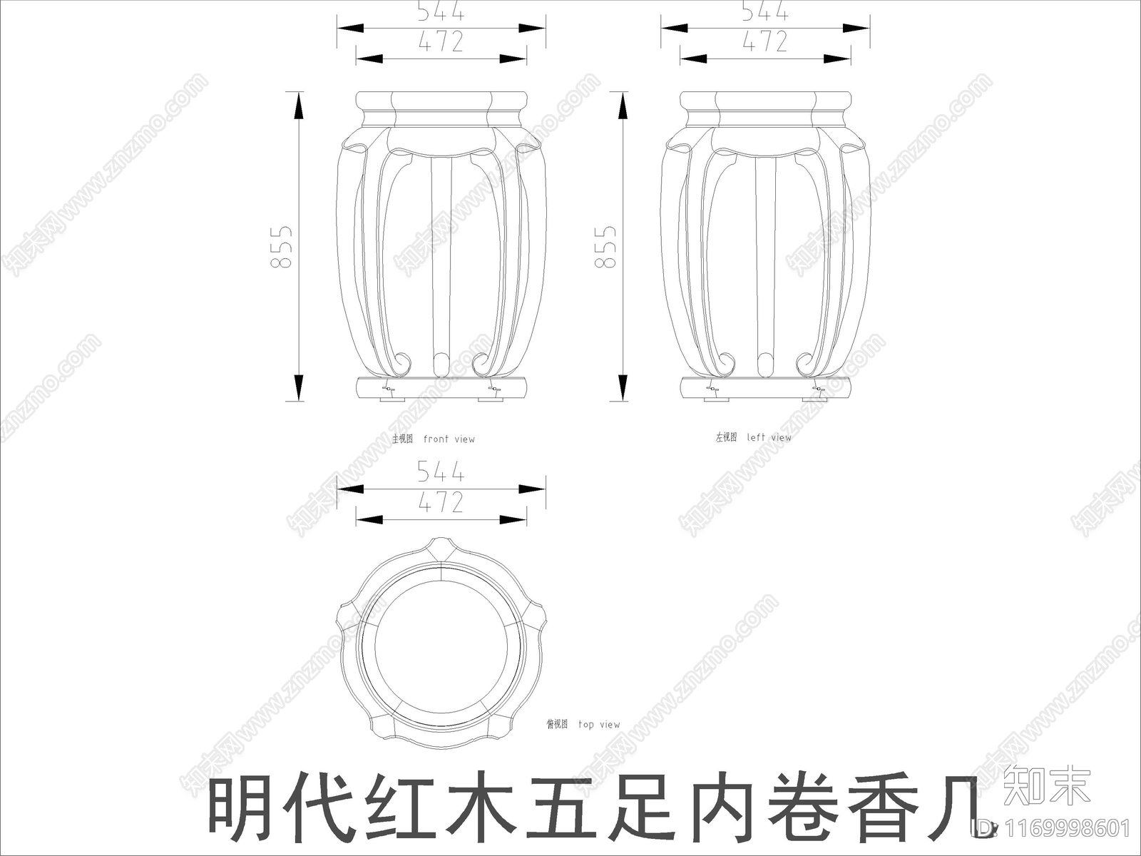 中式家具节点详图cad施工图下载【ID:1169998601】