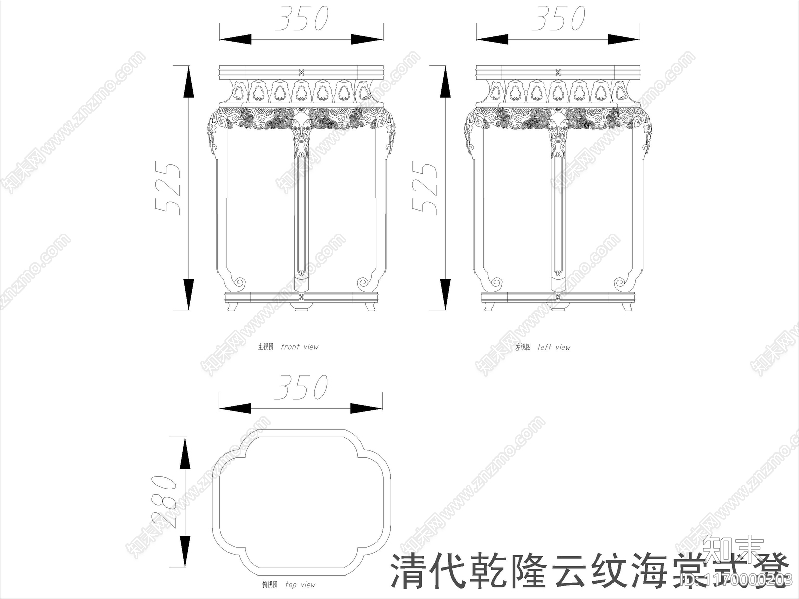 中式家具节点详图cad施工图下载【ID:1170000203】