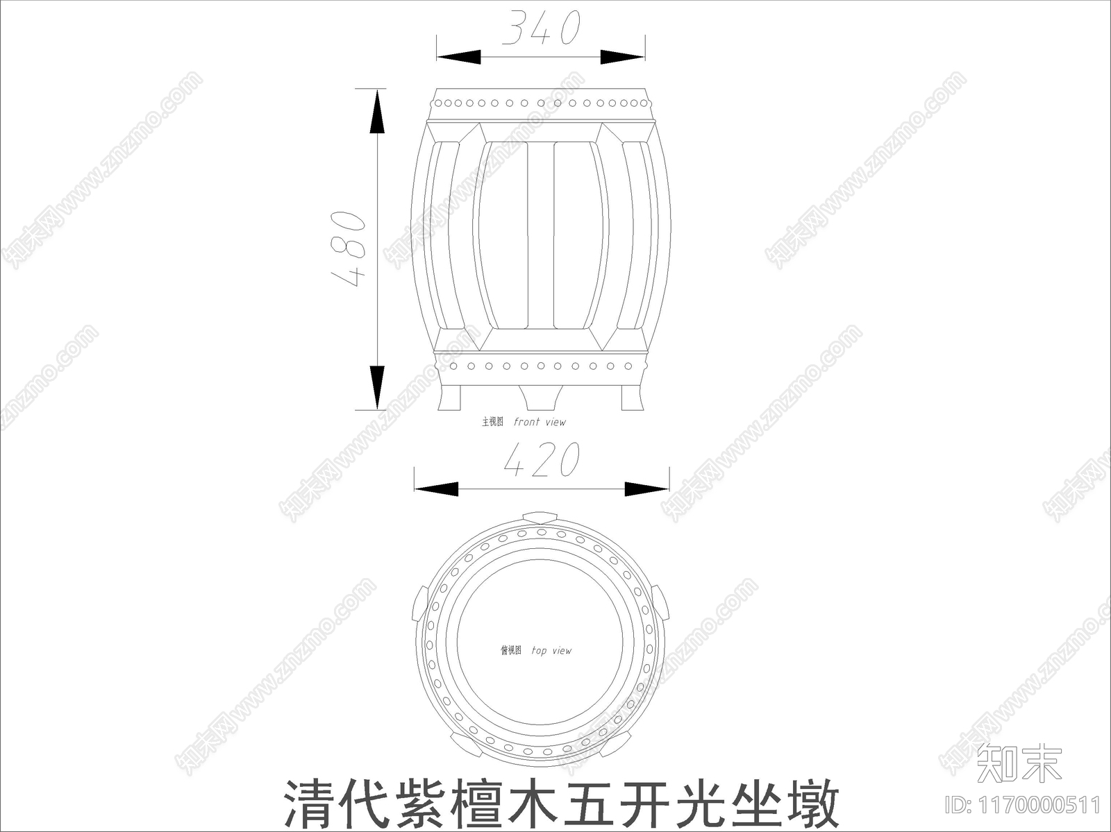 中式家具节点详图cad施工图下载【ID:1170000511】