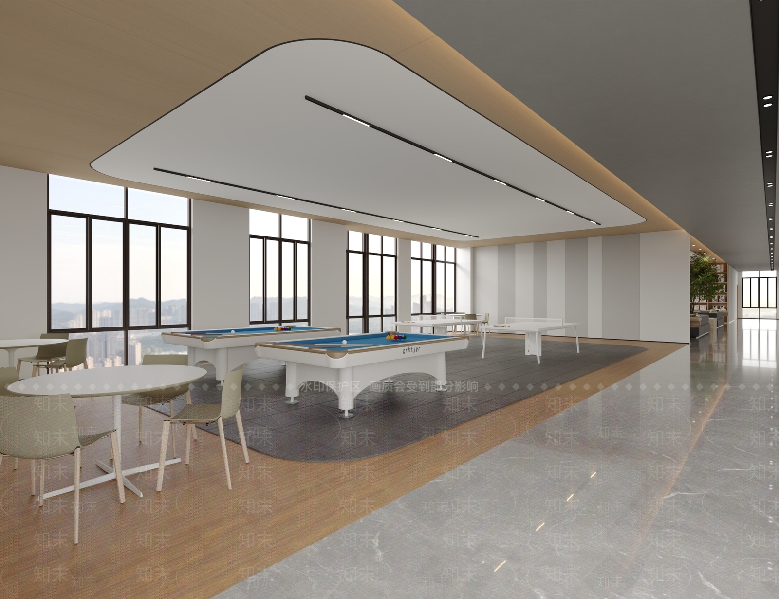 现代简约台球室3D模型下载【ID:1170000629】