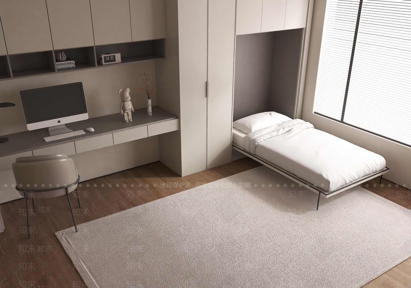 现代其他床3D模型下载【ID:1170002627】