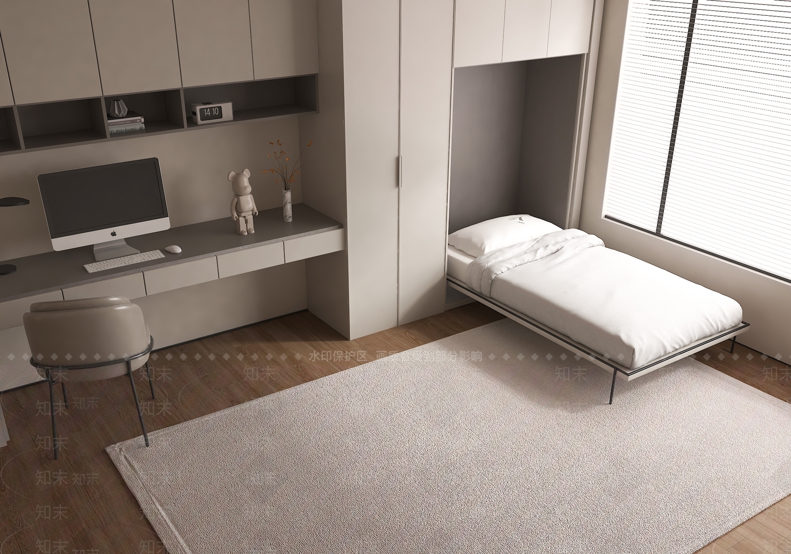 现代其他床具SU模型下载【ID:1170002761】