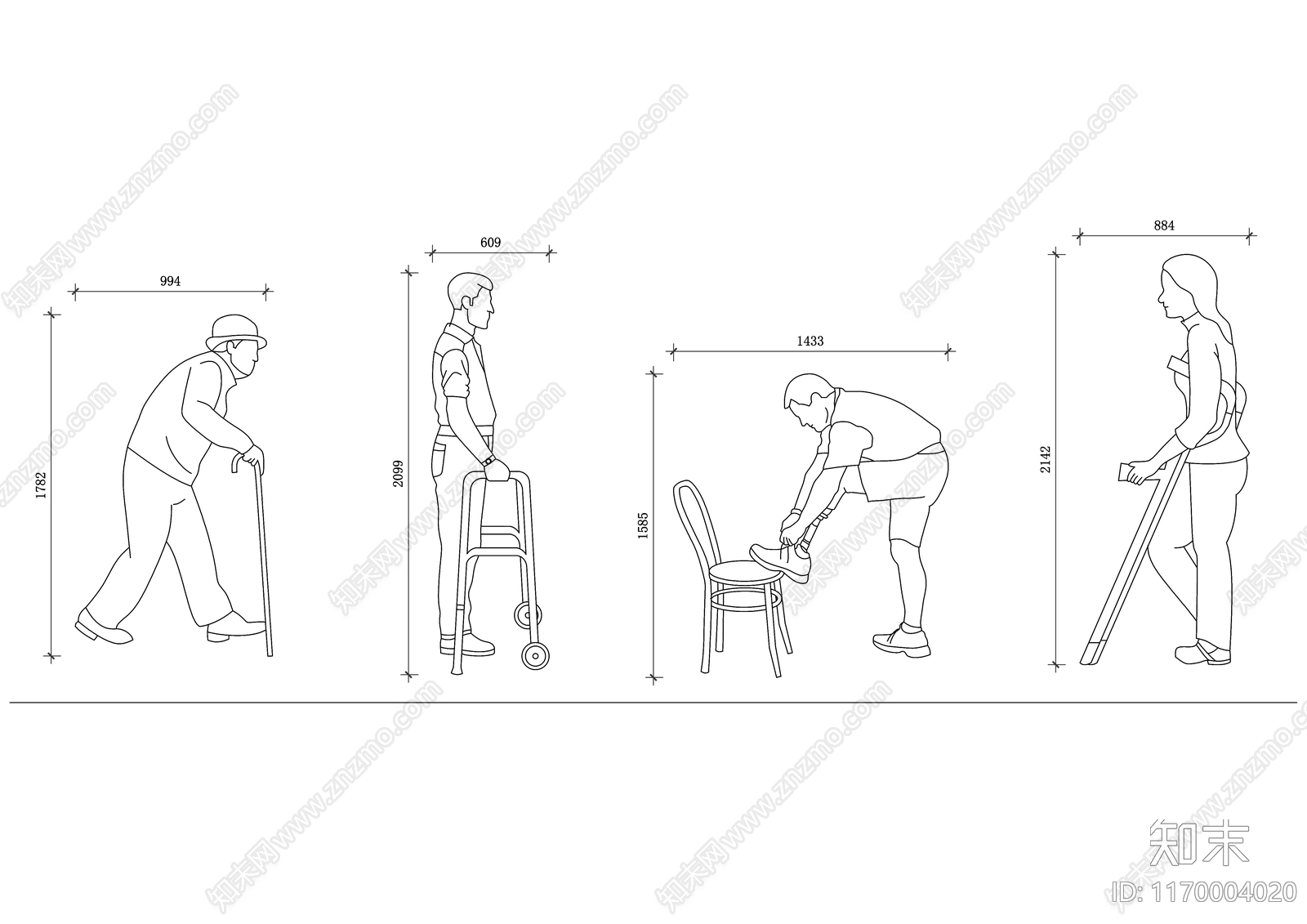 现代人体工程学施工图下载【ID:1170004020】