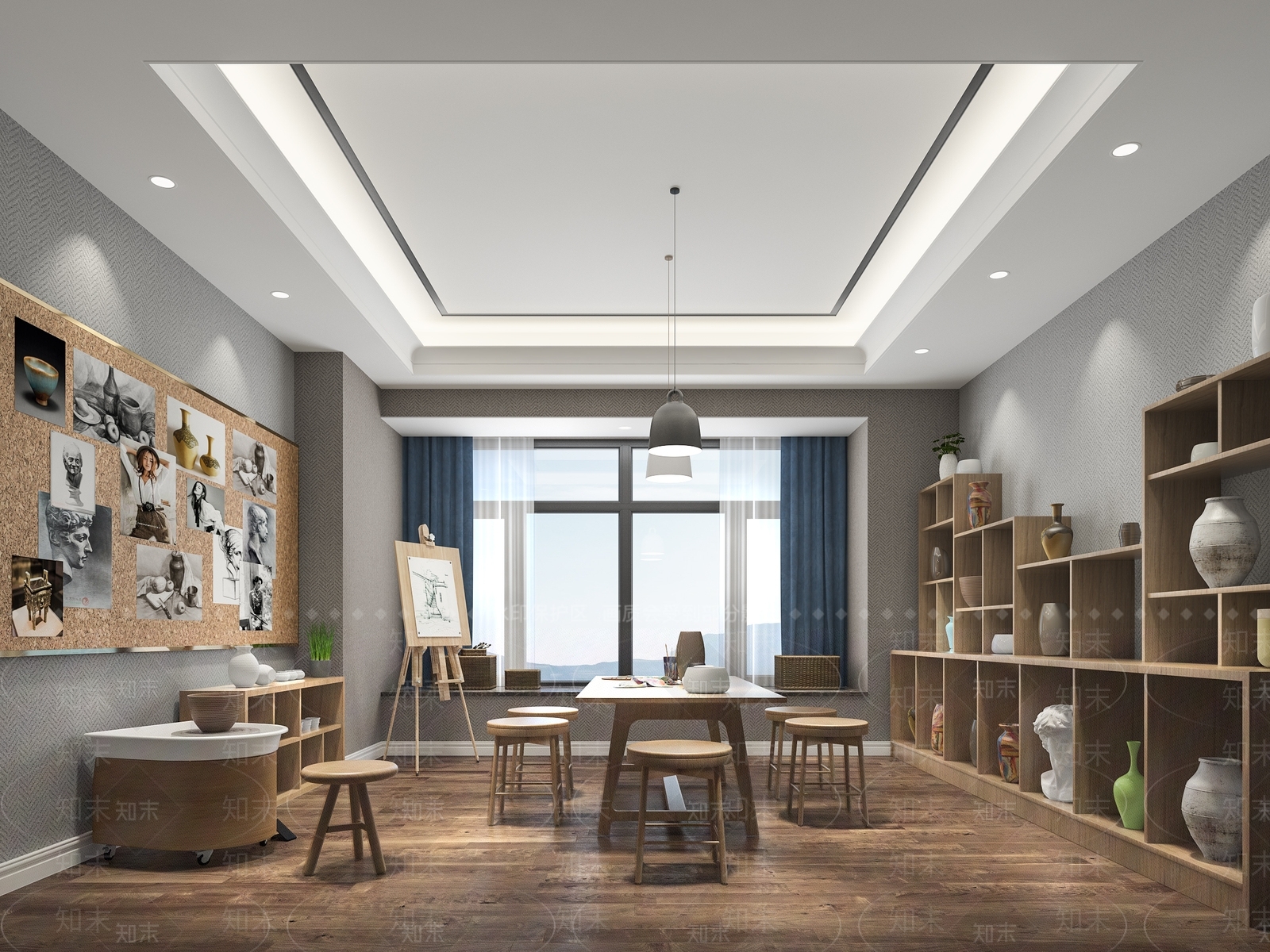 现代侘寂儿童娱乐室3D模型下载【ID:1170013759】