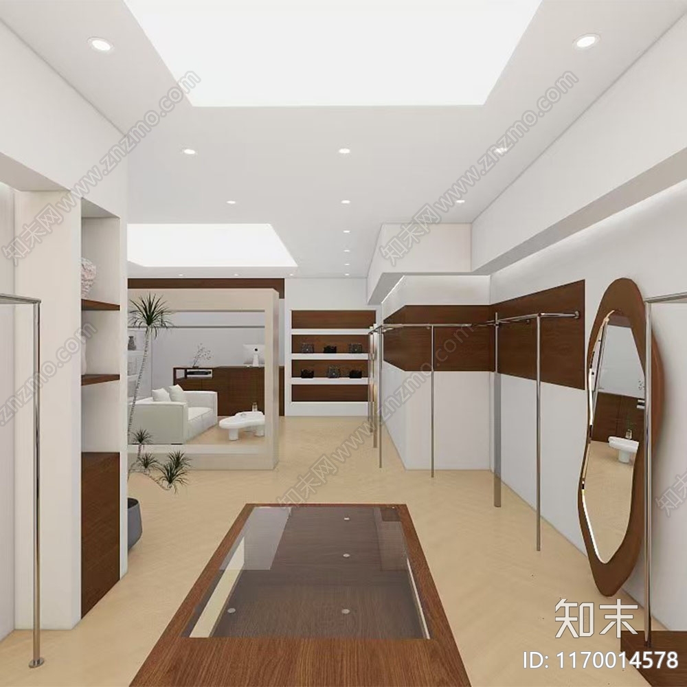 复古服装店cad施工图下载【ID:1170014578】