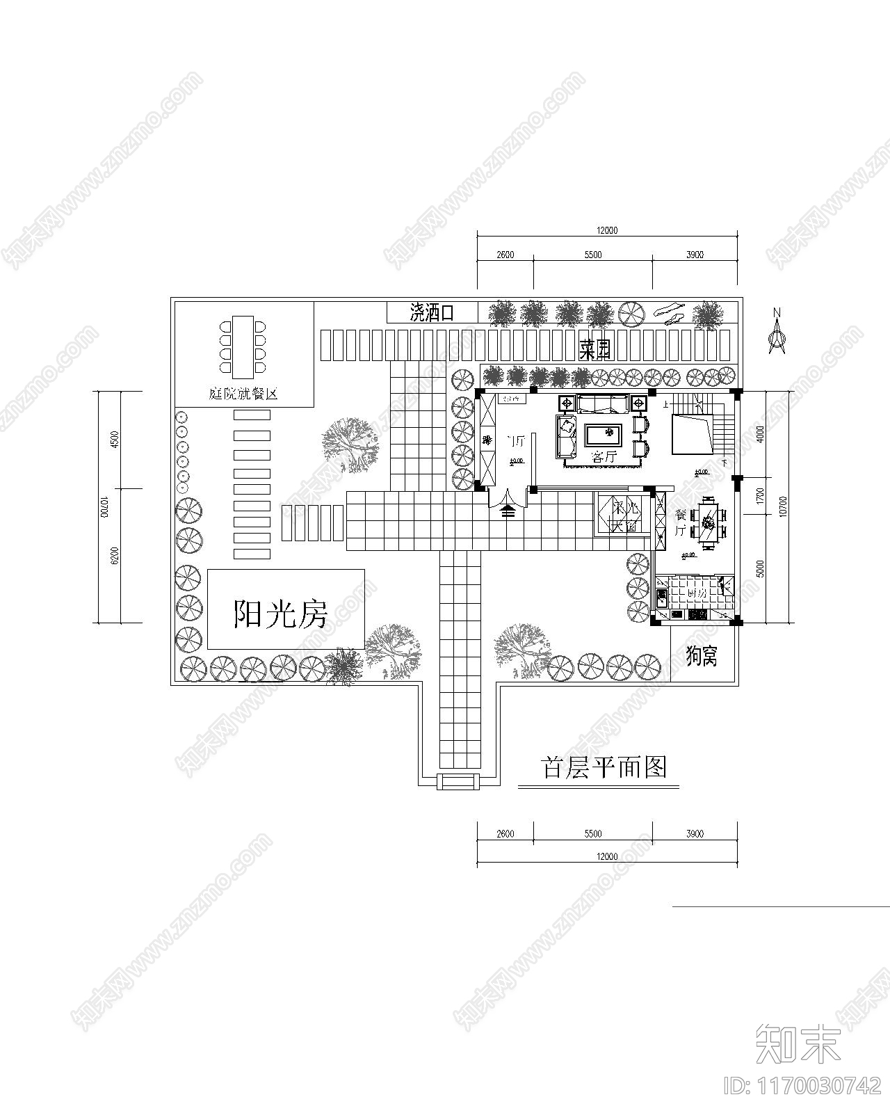 法式别墅建筑施工图下载【ID:1170030742】