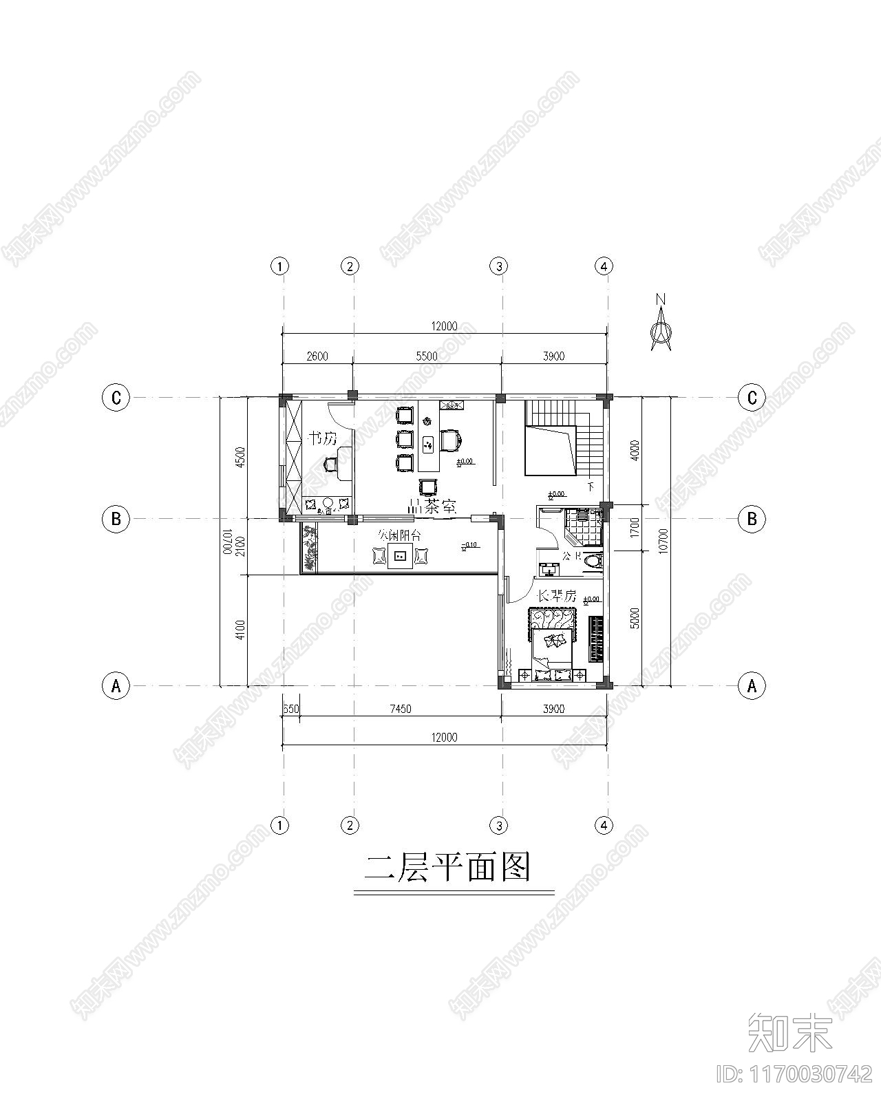 法式别墅建筑施工图下载【ID:1170030742】