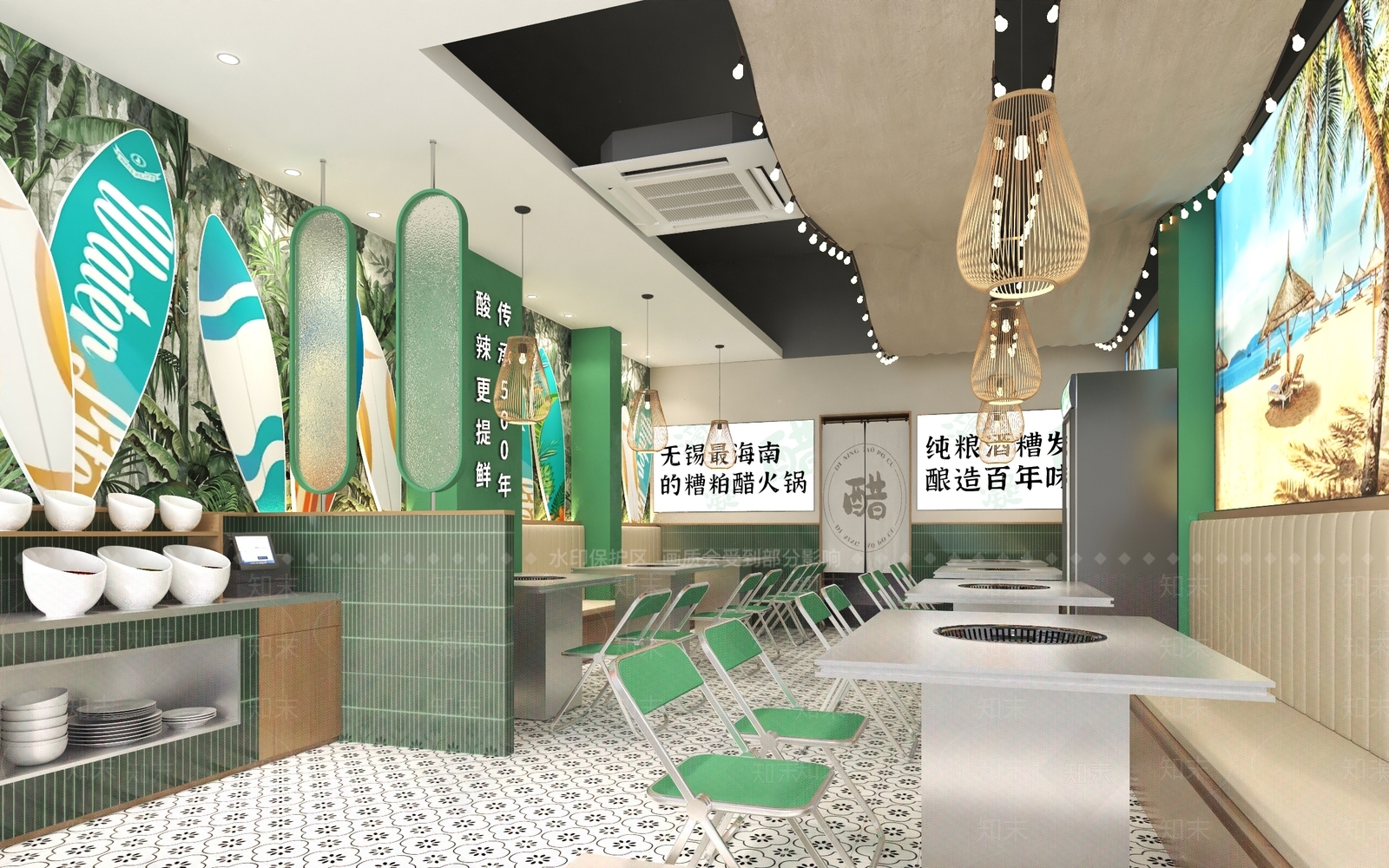 现代火锅店3D模型下载【ID:1170021900】