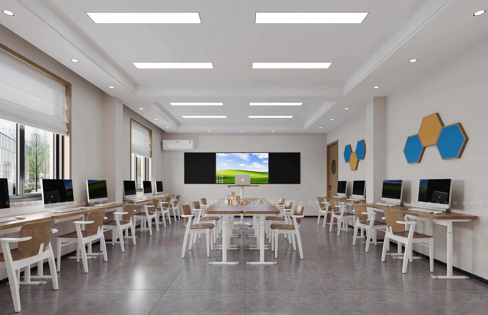 现代教室3D模型下载【ID:1170022893】