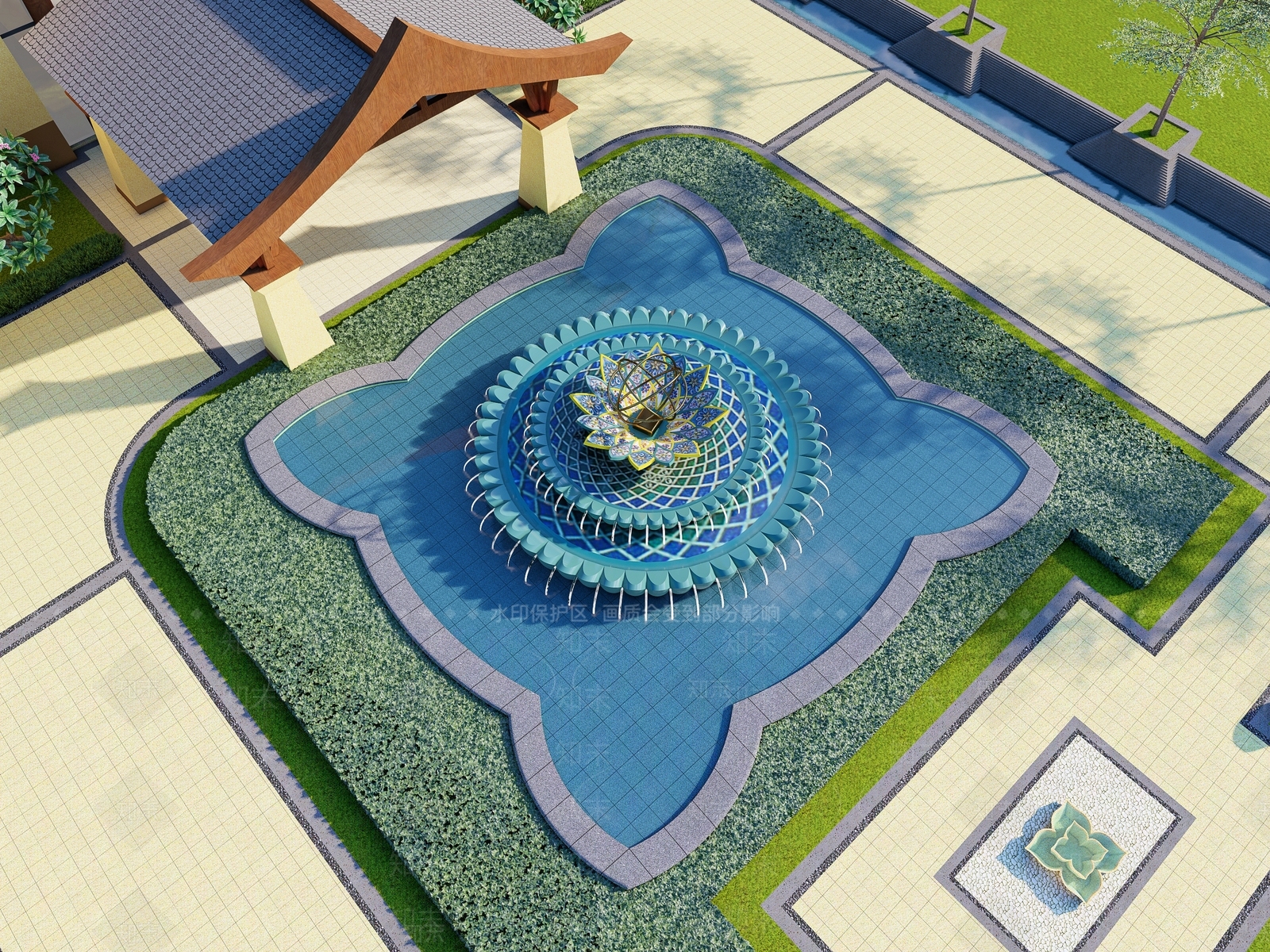 现代水景SU模型下载【ID:1170032794】