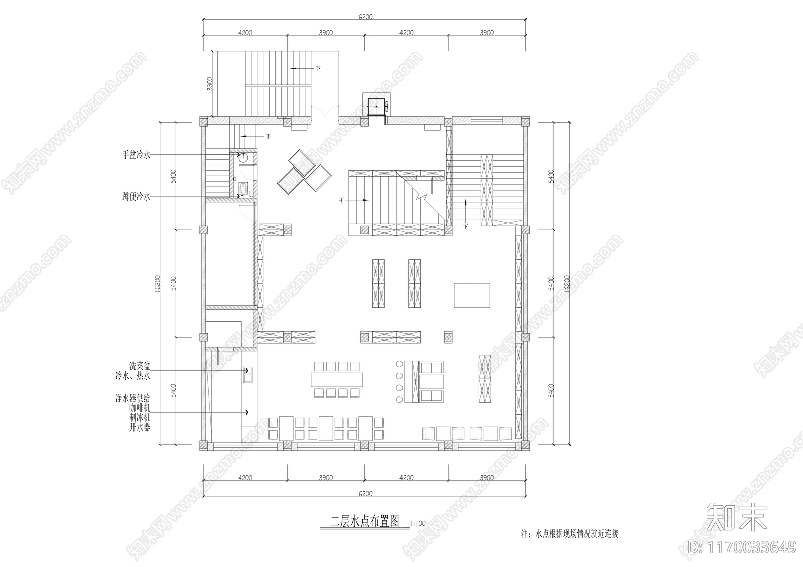 现代阅览室cad施工图下载【ID:1170033649】