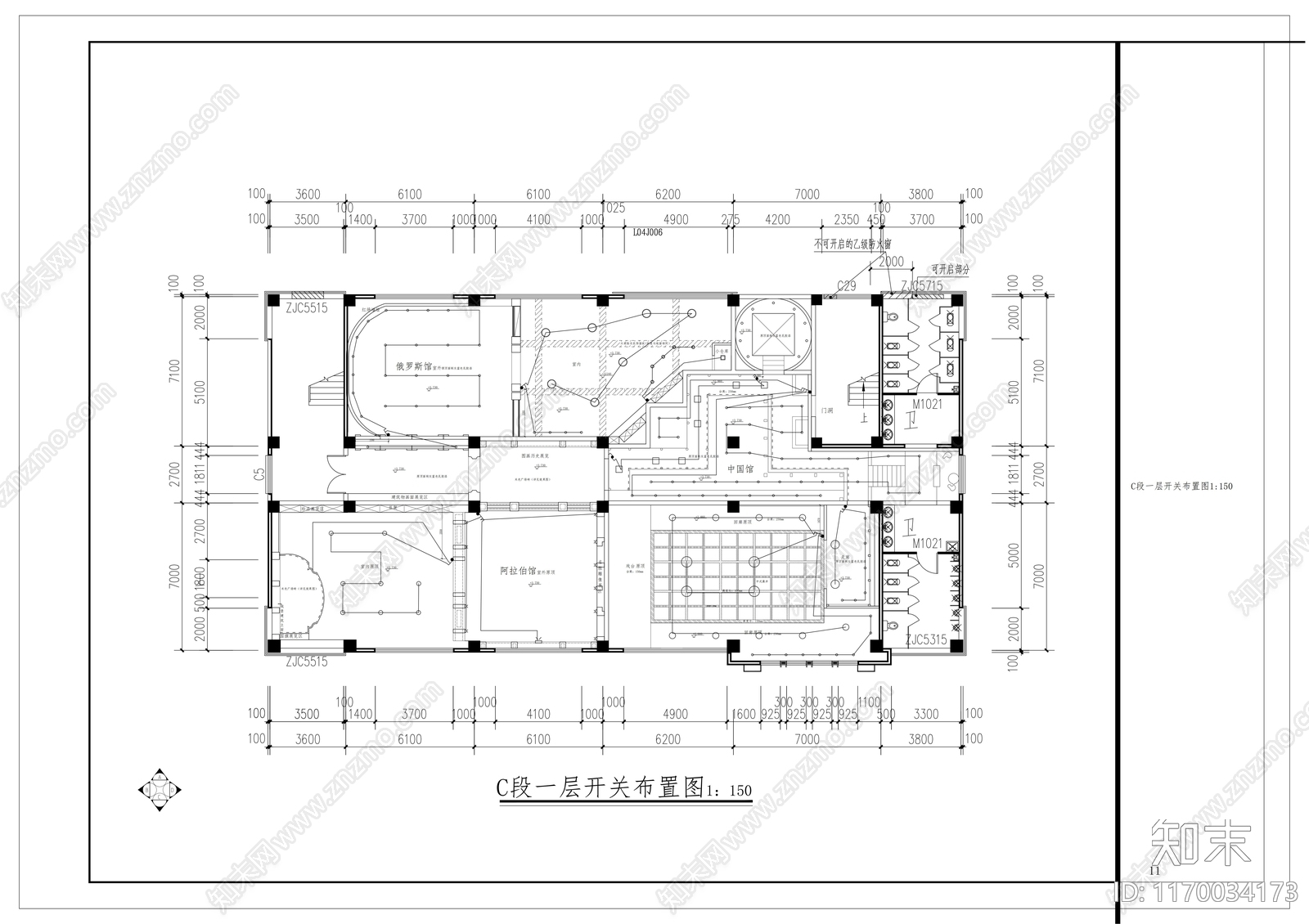 现代学校cad施工图下载【ID:1170034173】