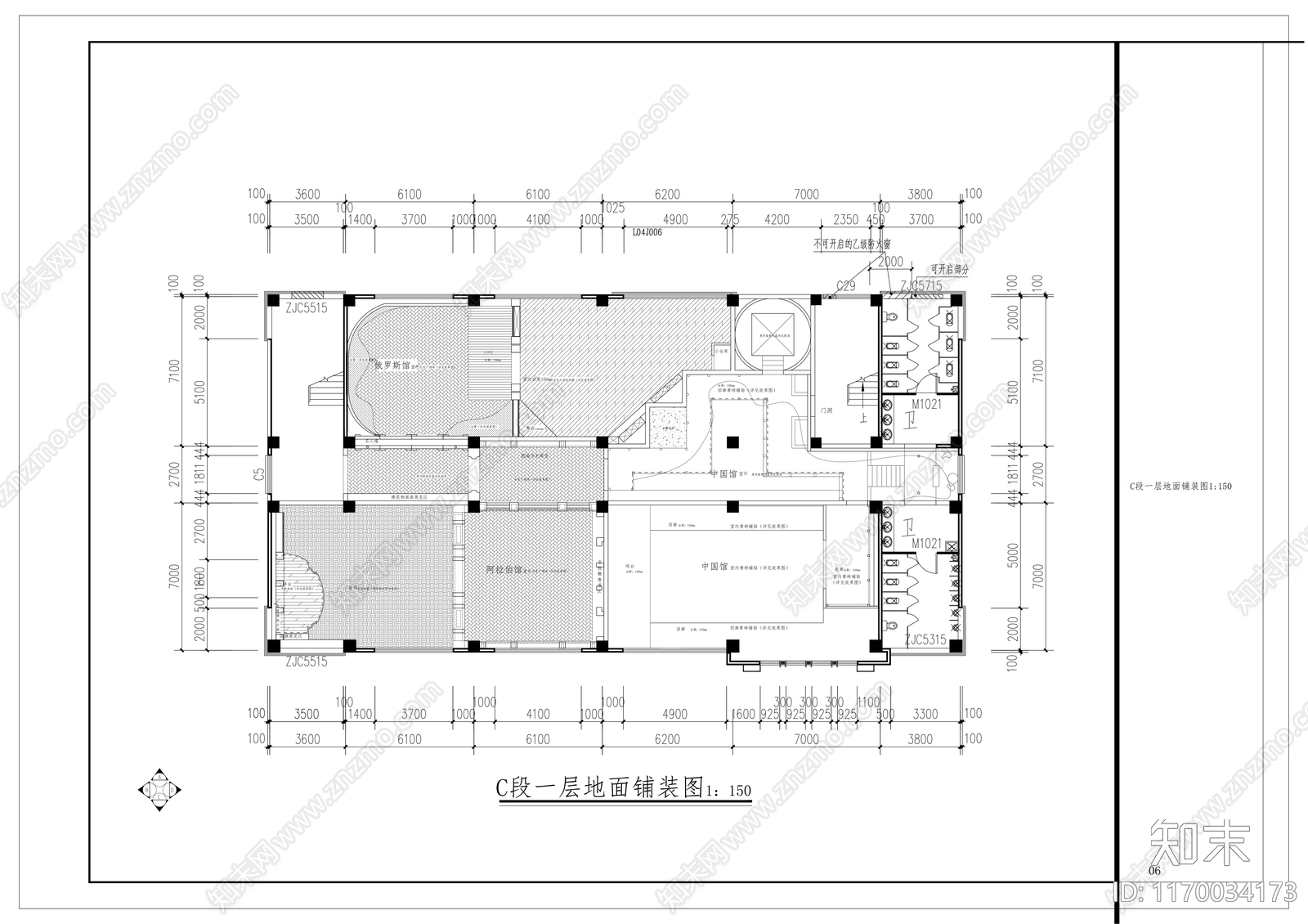 现代学校cad施工图下载【ID:1170034173】