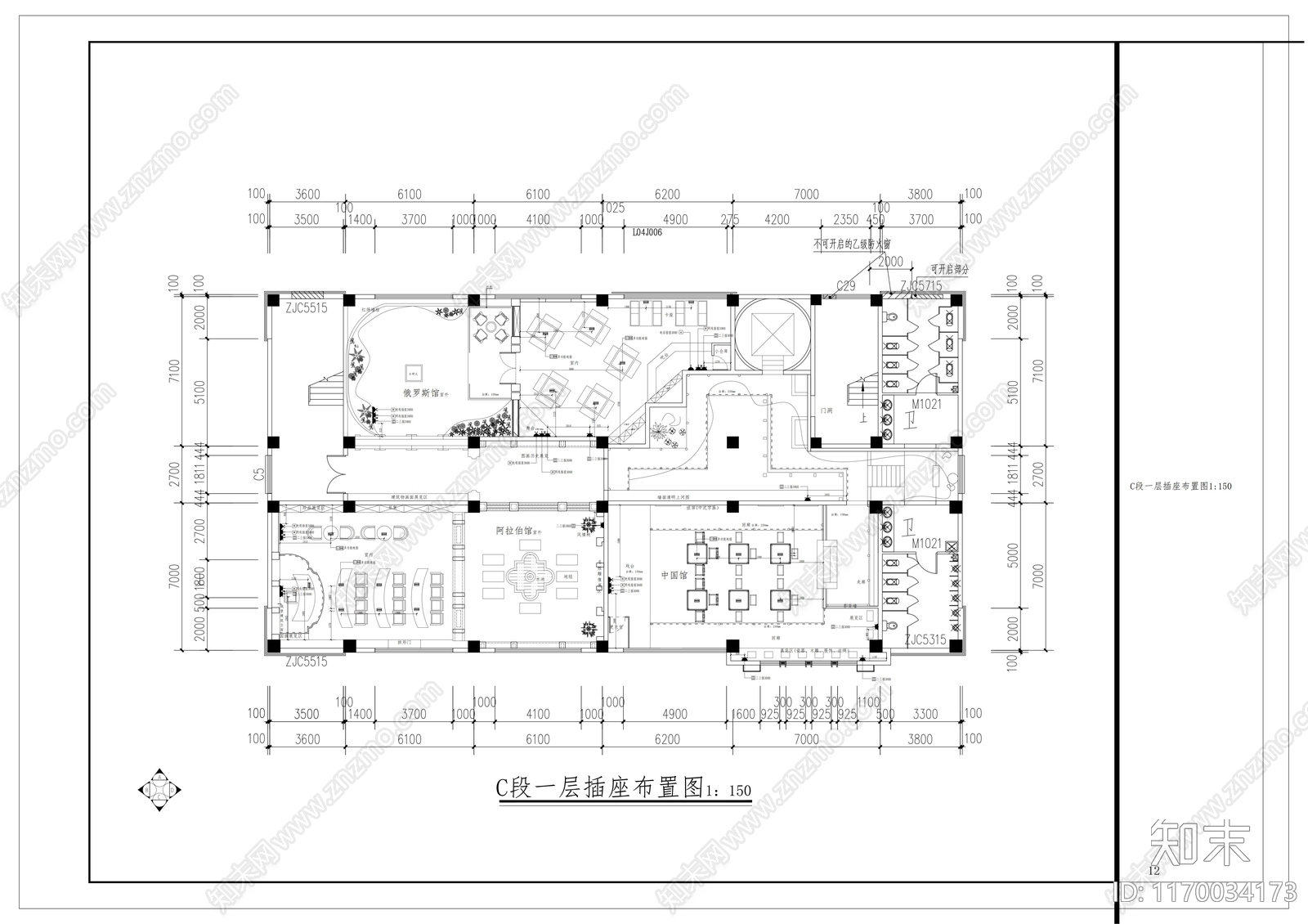 现代学校cad施工图下载【ID:1170034173】