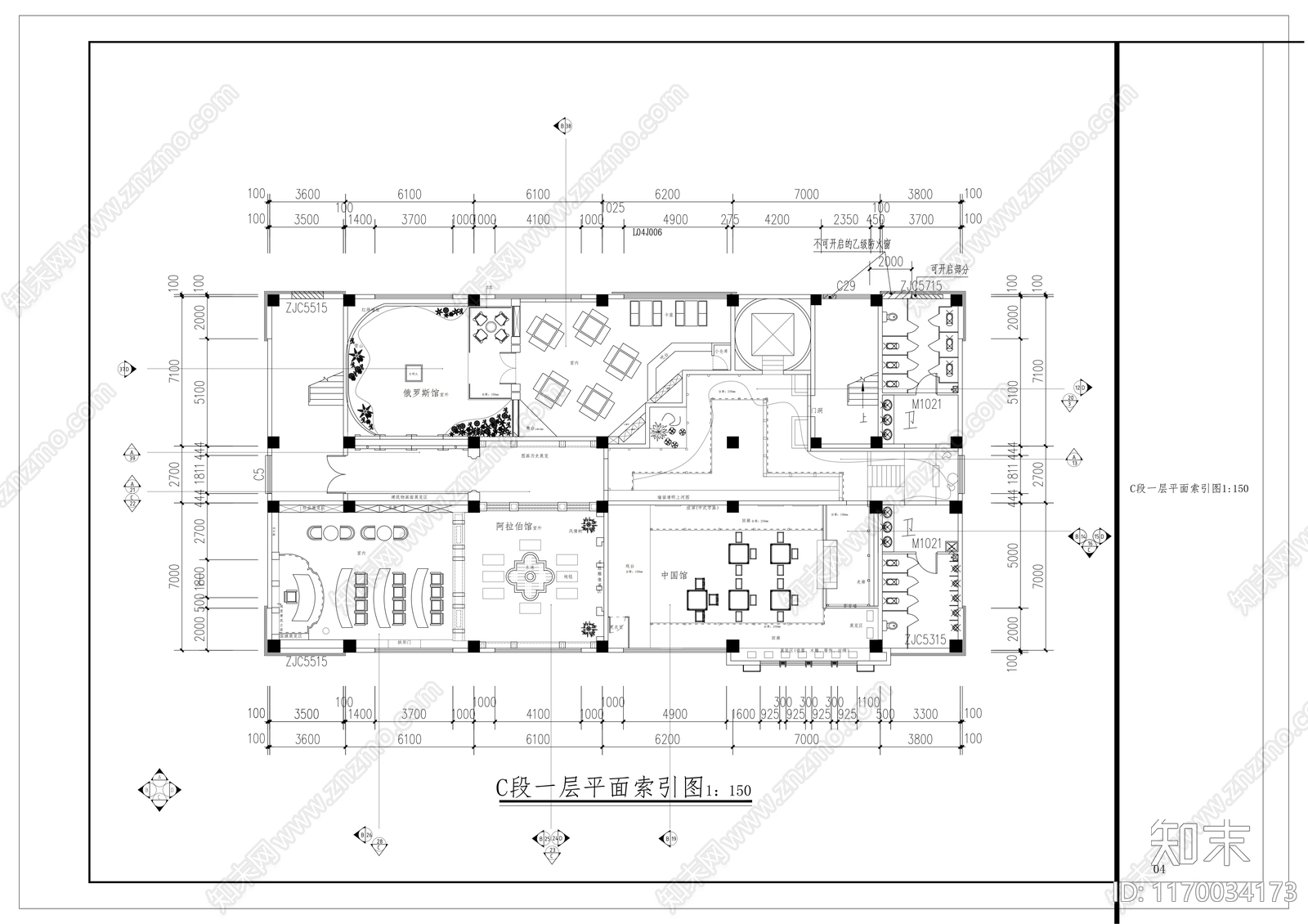 现代学校cad施工图下载【ID:1170034173】