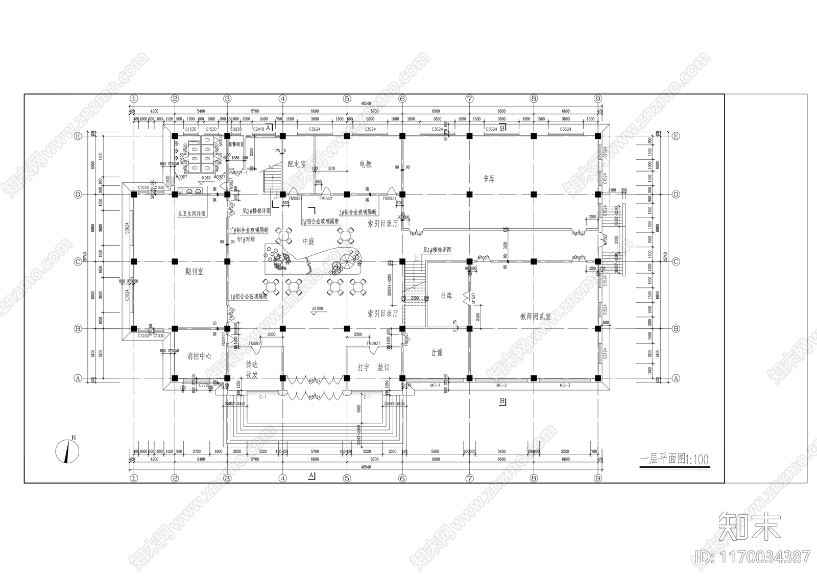 建筑平面图施工图下载【ID:1170034387】