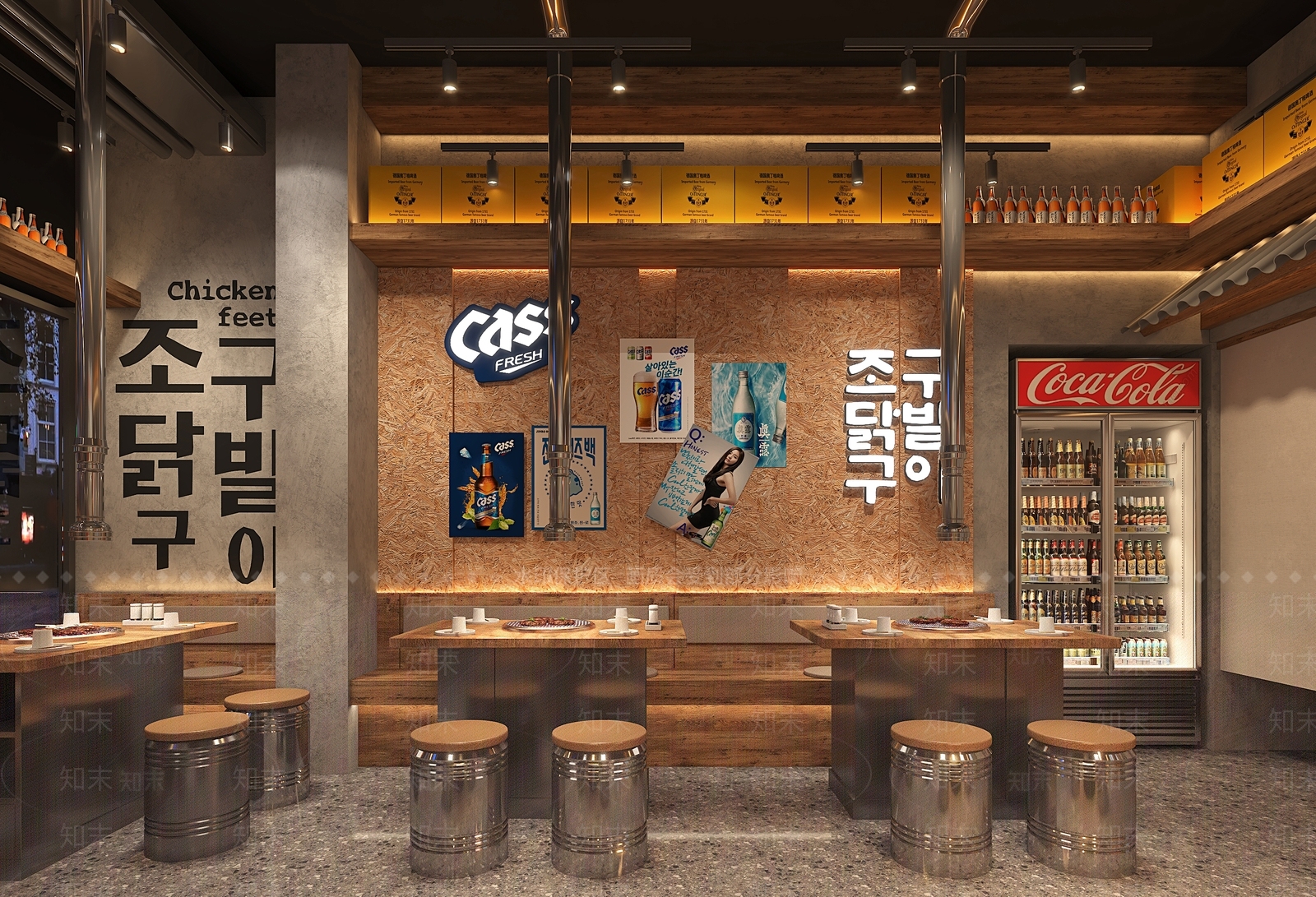 现代工业烧烤烤肉店SU模型下载【ID:1170036094】