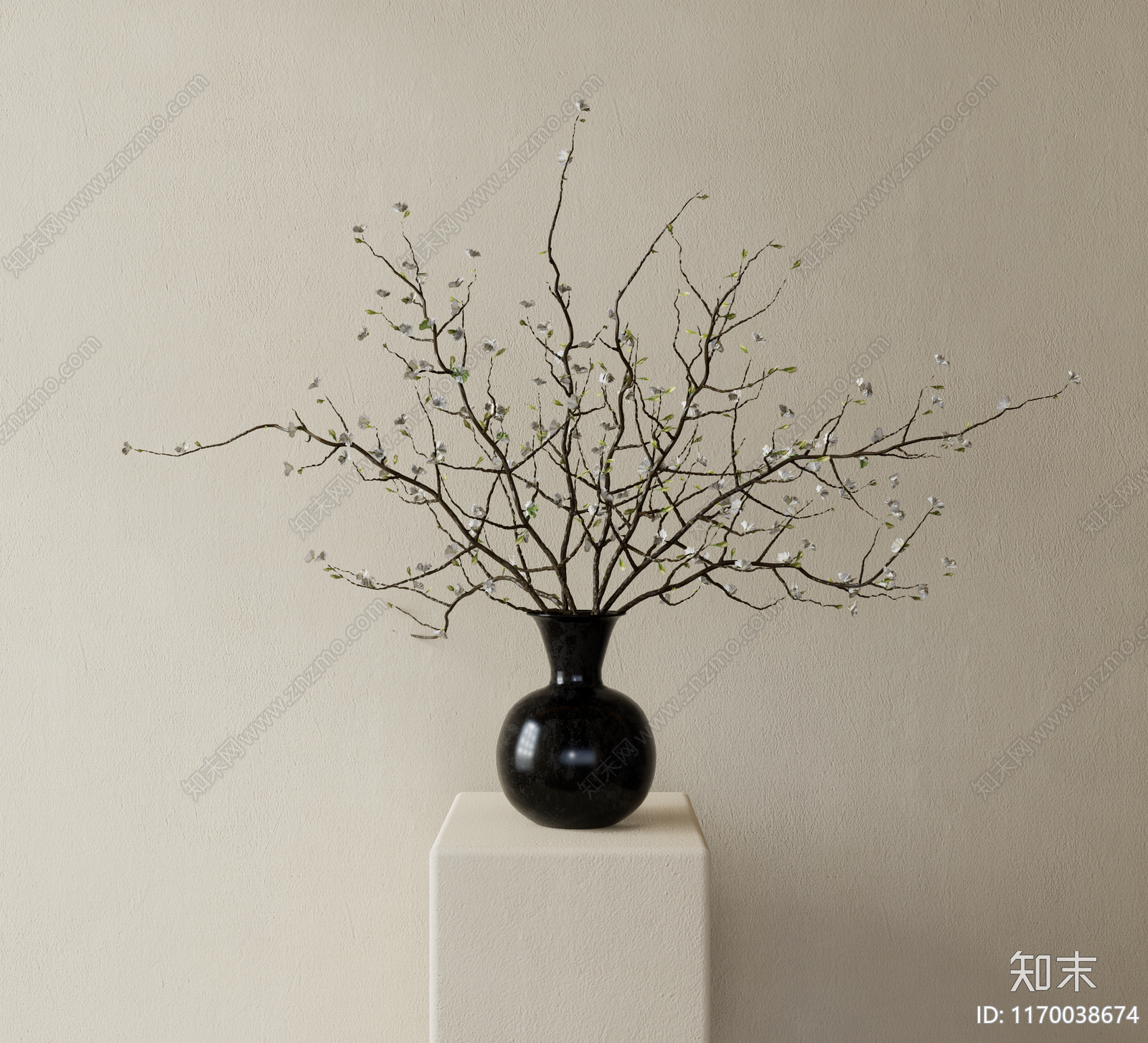 现代花艺3D模型下载【ID:1170038674】