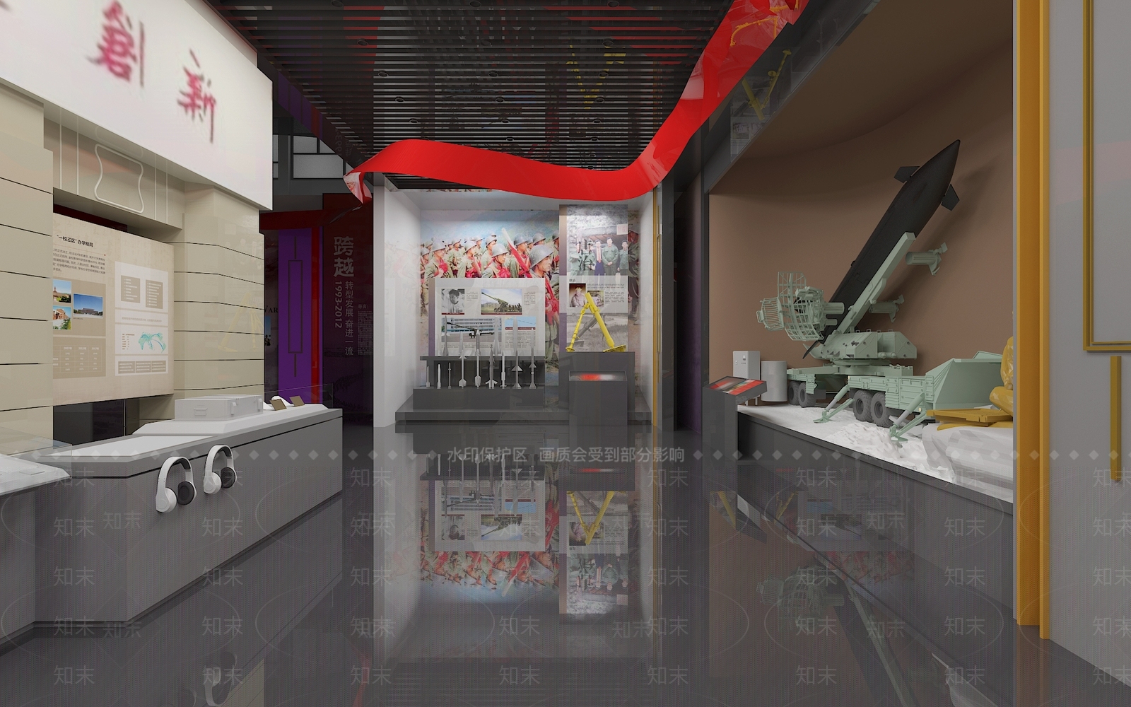 现代党建展厅SU模型下载【ID:1170043750】