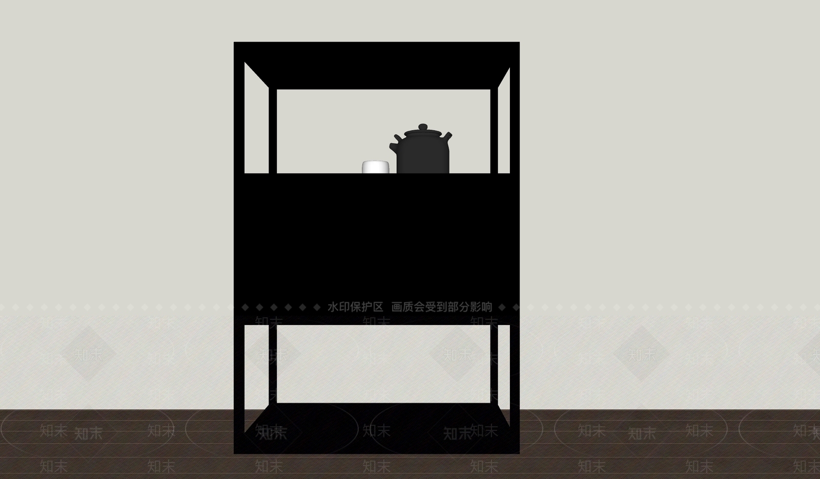 中式储物柜SU模型下载【ID:1170044620】