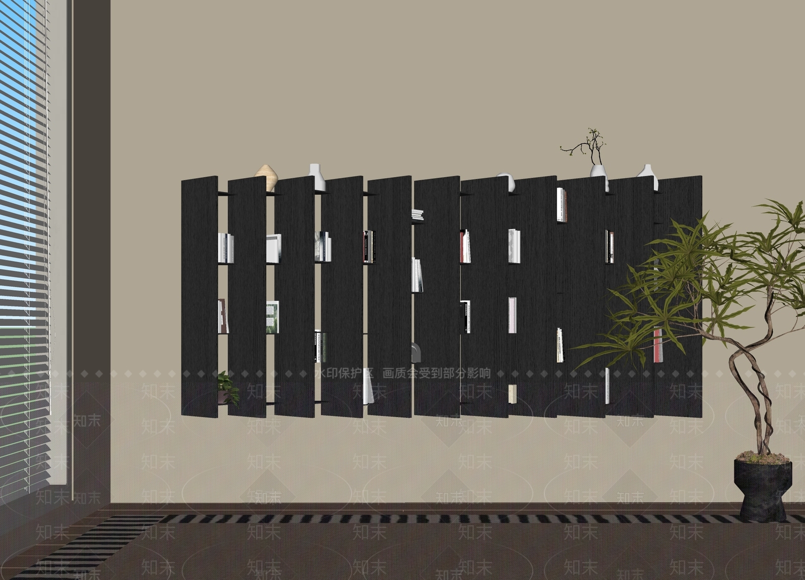 现代置物架SU模型下载【ID:1170051435】