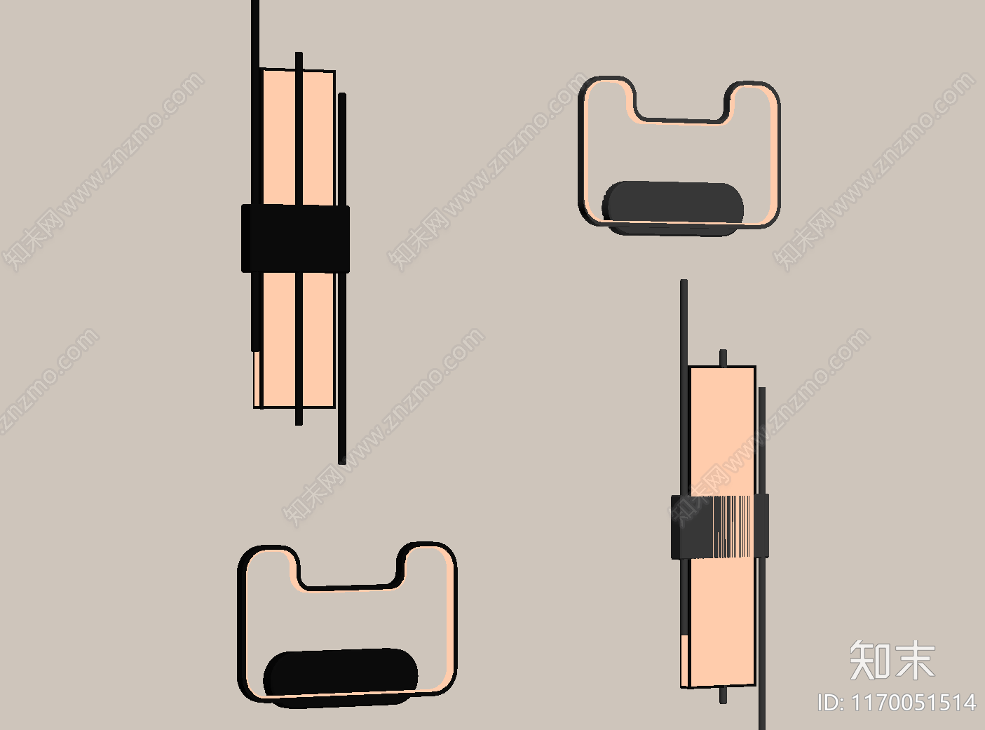 壁灯SU模型下载【ID:1170051514】