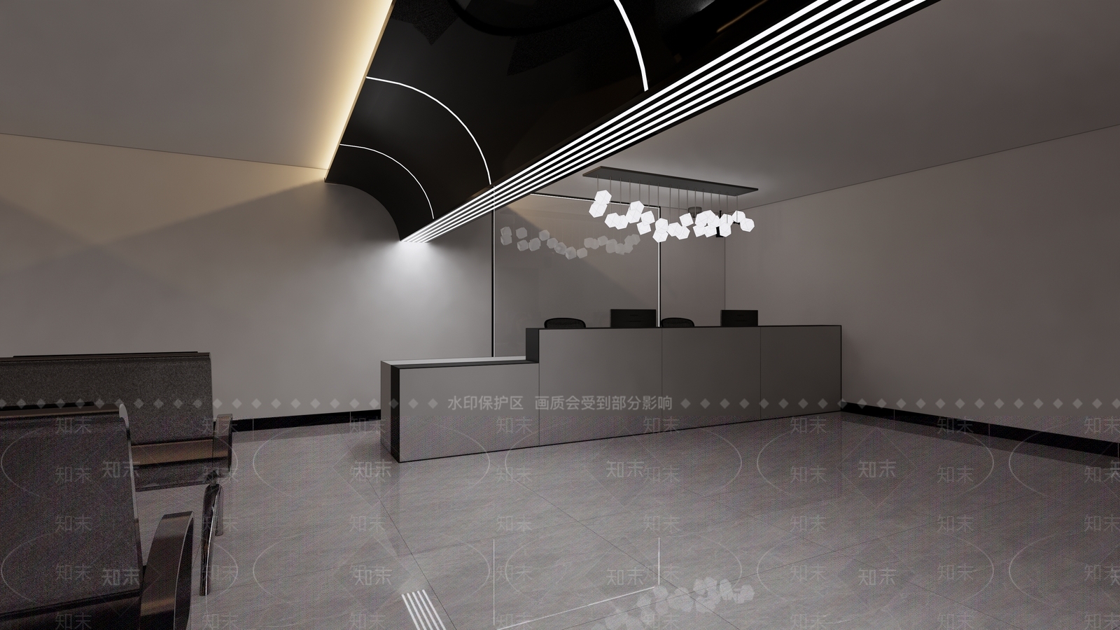 现代办事大厅SU模型下载【ID:1170051300】