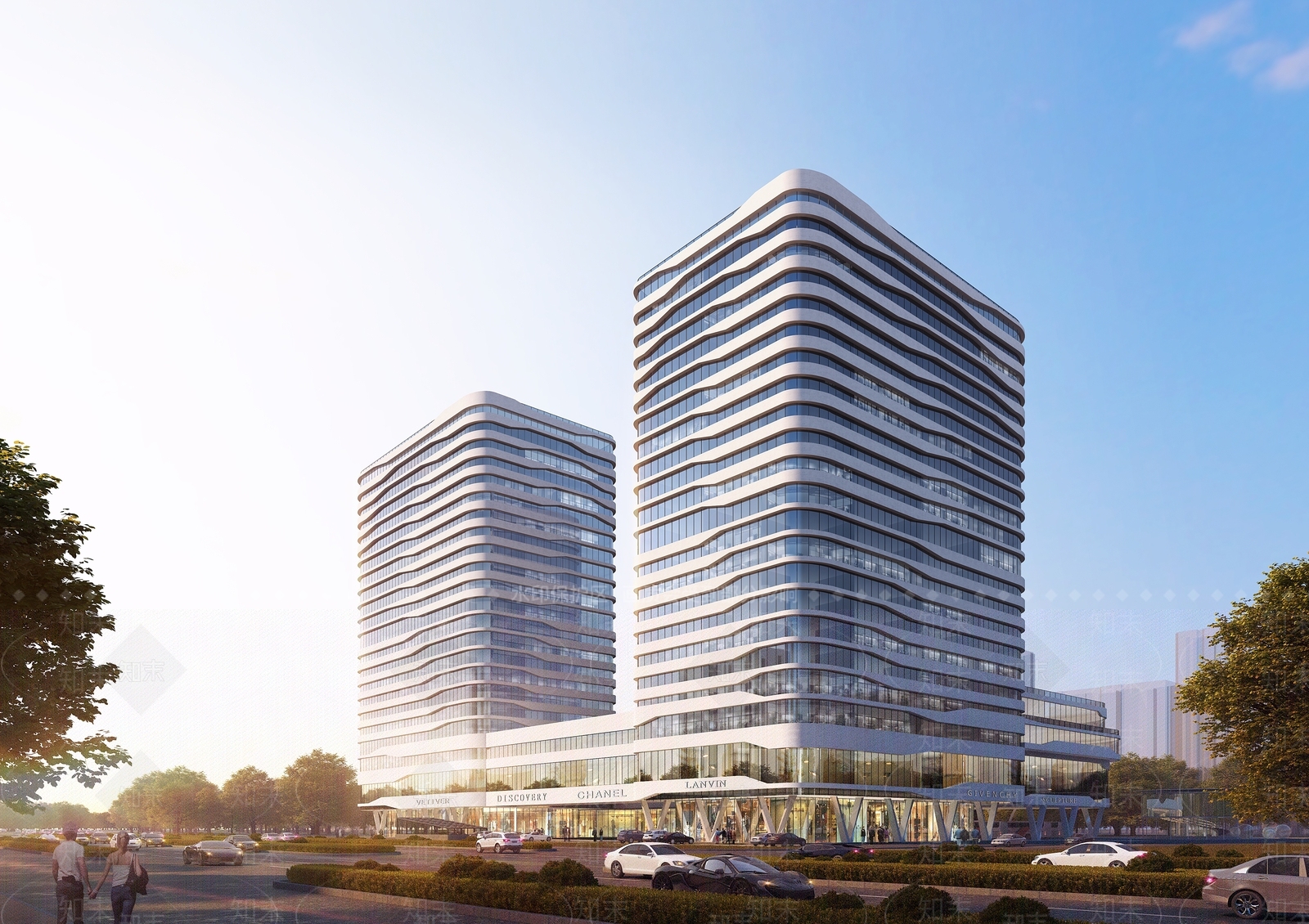 现代商场建筑SU模型下载【ID:1170052112】