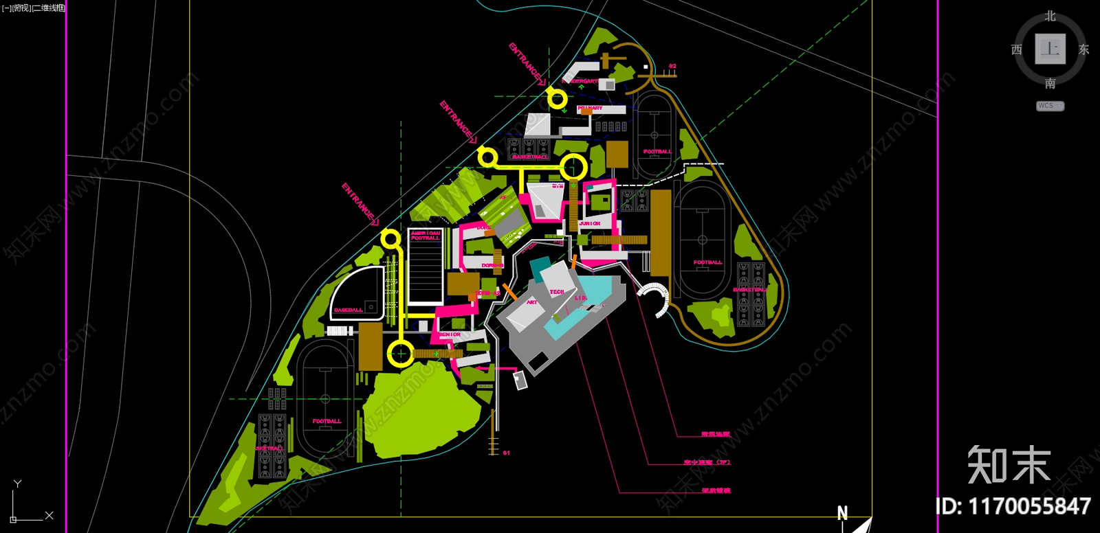现代学校建筑cad施工图下载【ID:1170055847】