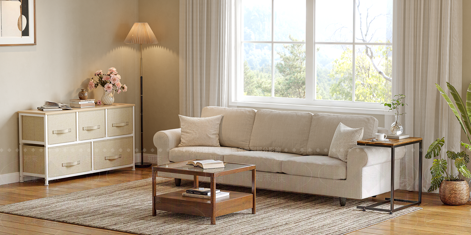 现代美式别墅客厅3D模型下载【ID:1170057915】