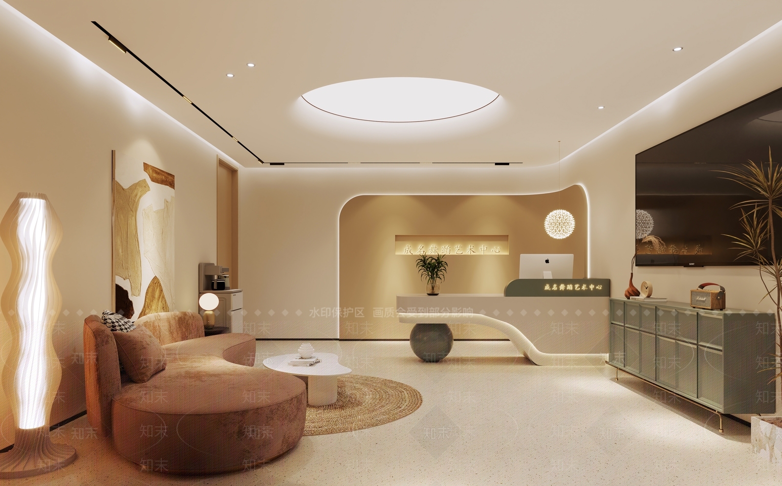 现代奶油其他商业空间3D模型下载【ID:1170061726】