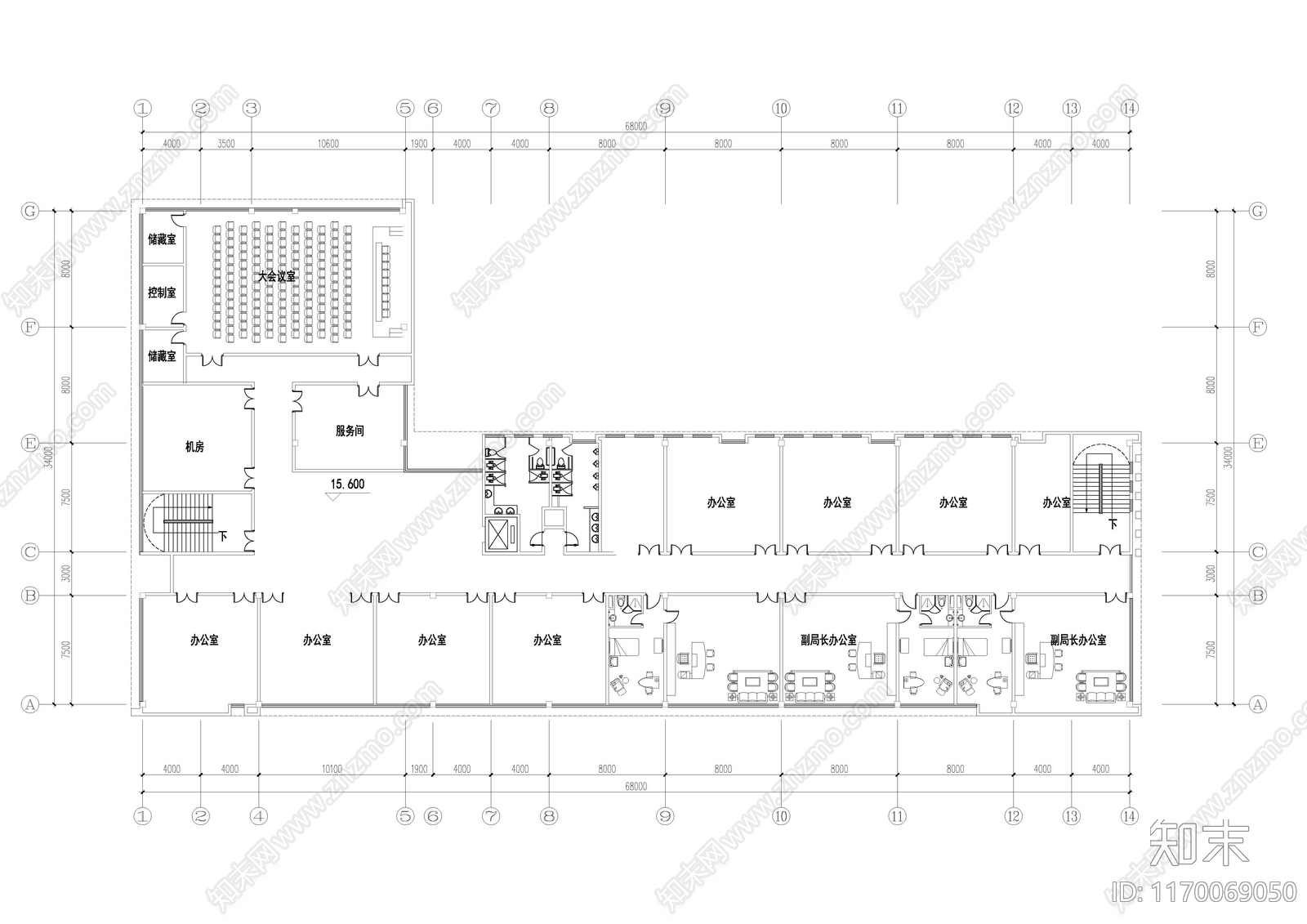 现代行政机构建筑cad施工图下载【ID:1170069050】