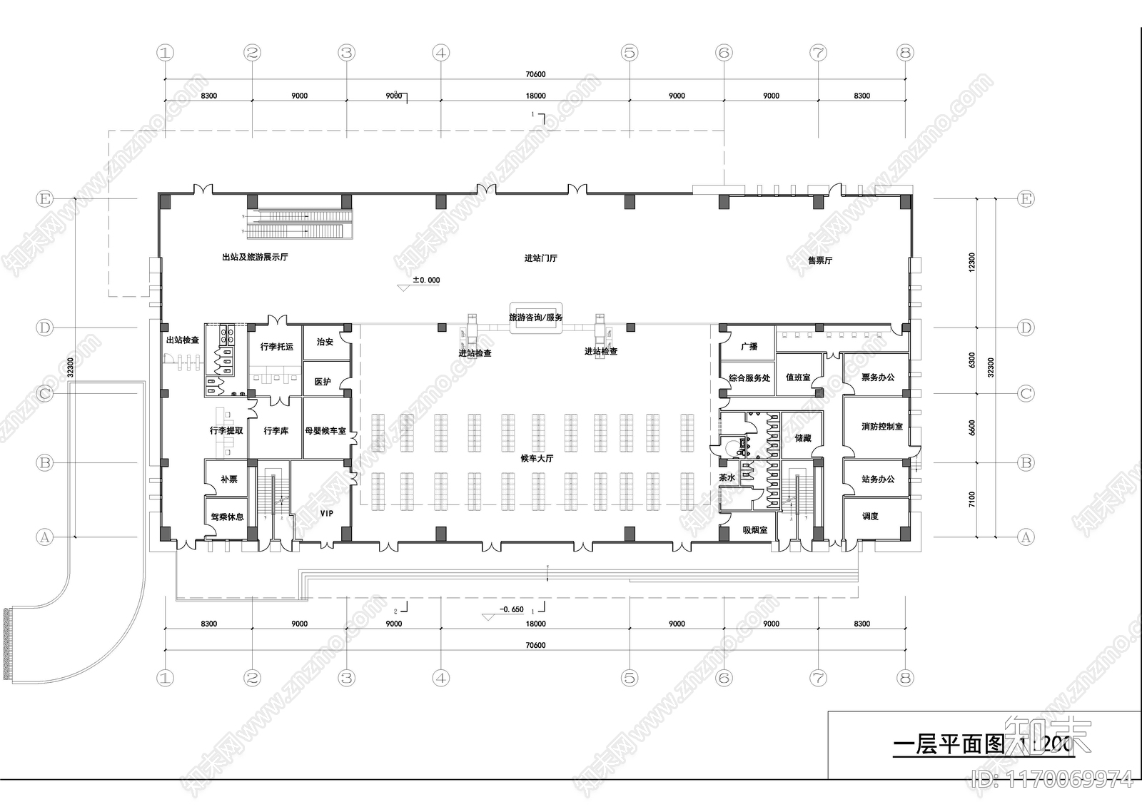 现代客运站施工图下载【ID:1170069974】
