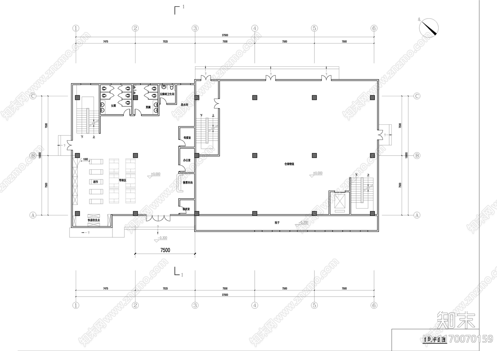 现代客运站施工图下载【ID:1170070159】