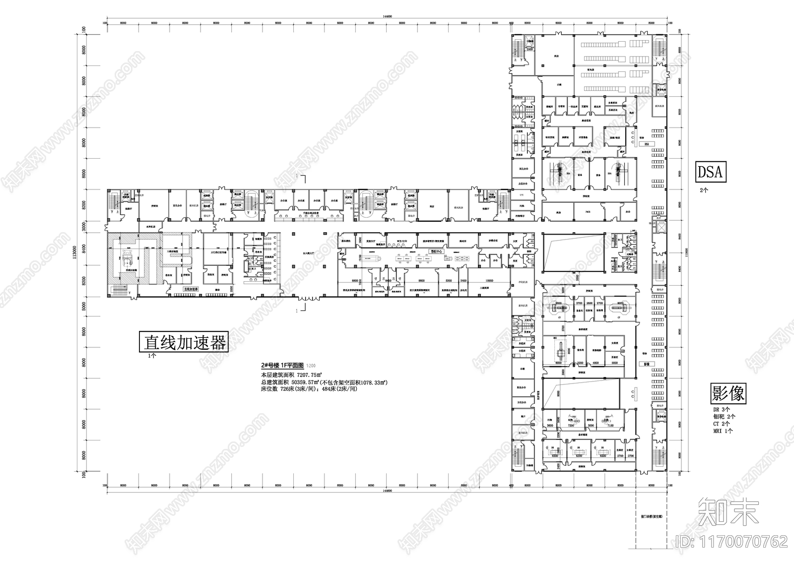现代医院建筑cad施工图下载【ID:1170070762】