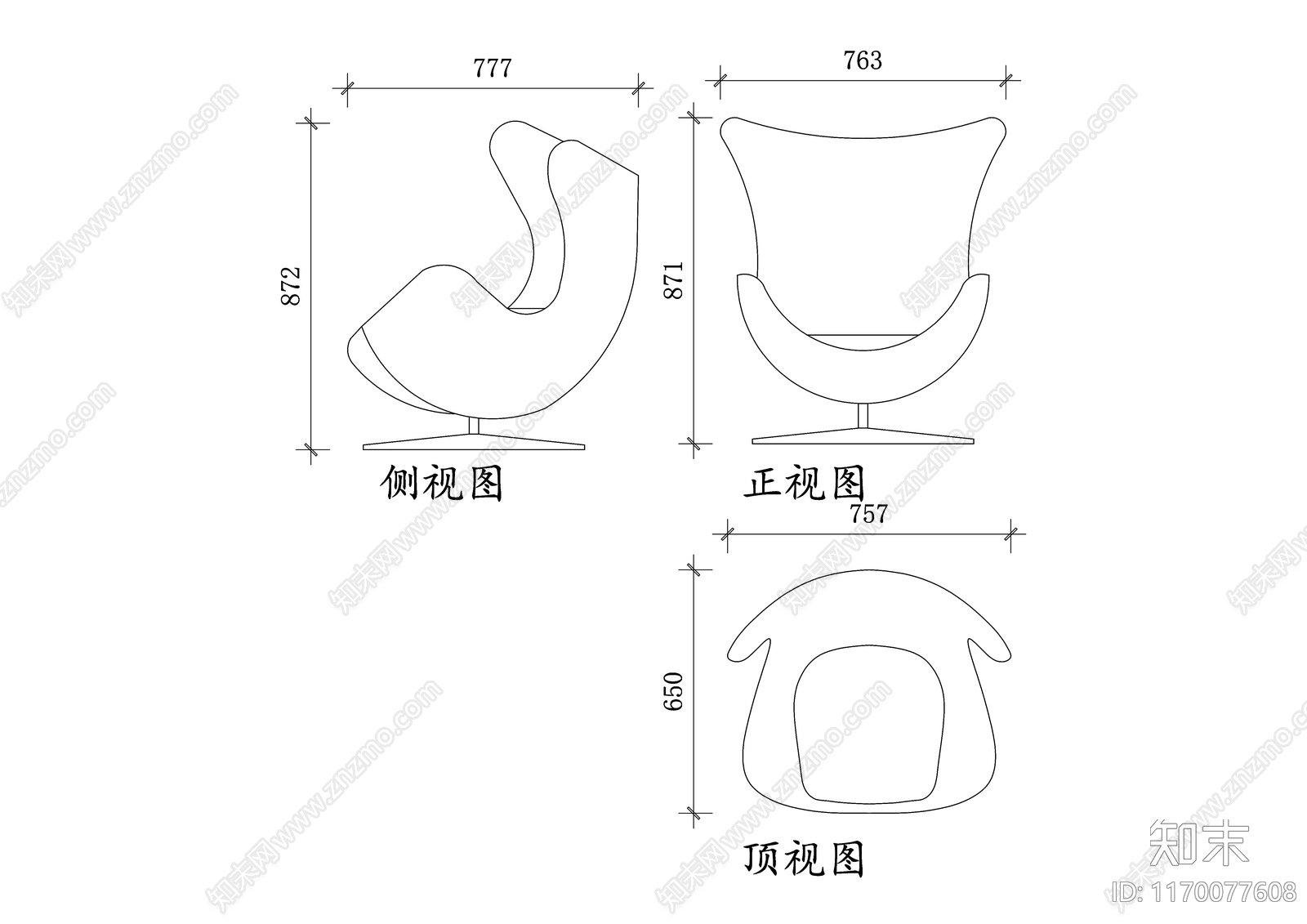 现代沙发cad施工图下载【ID:1170077608】