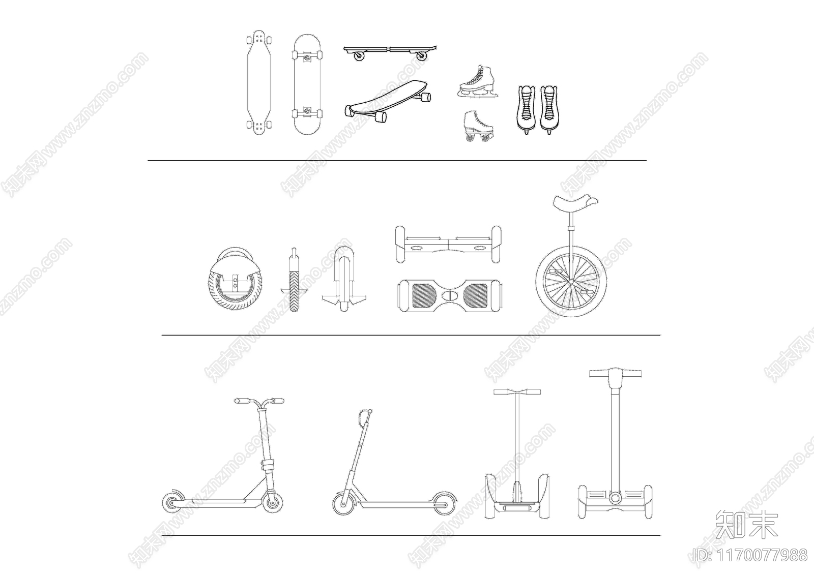 现代交通工具图库施工图下载【ID:1170077988】