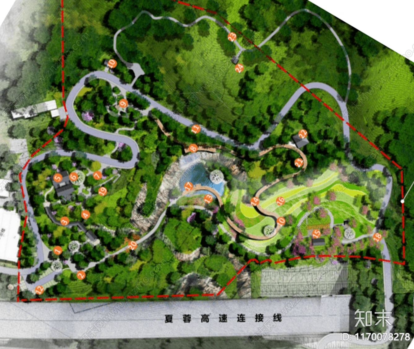 现代公园景观施工图下载【ID:1170078278】