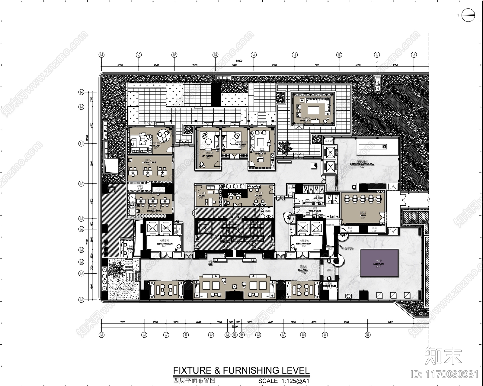 现代售楼处cad施工图下载【ID:1170080931】