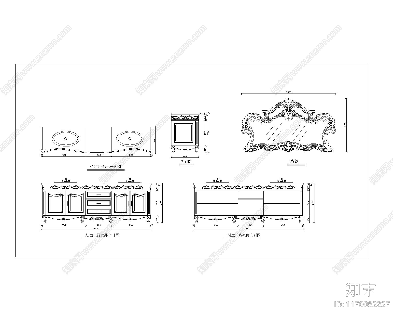 北欧综合家具图库施工图下载【ID:1170082227】