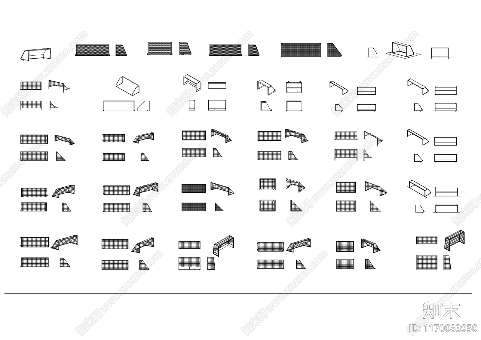 现代足球场施工图下载【ID:1170083950】
