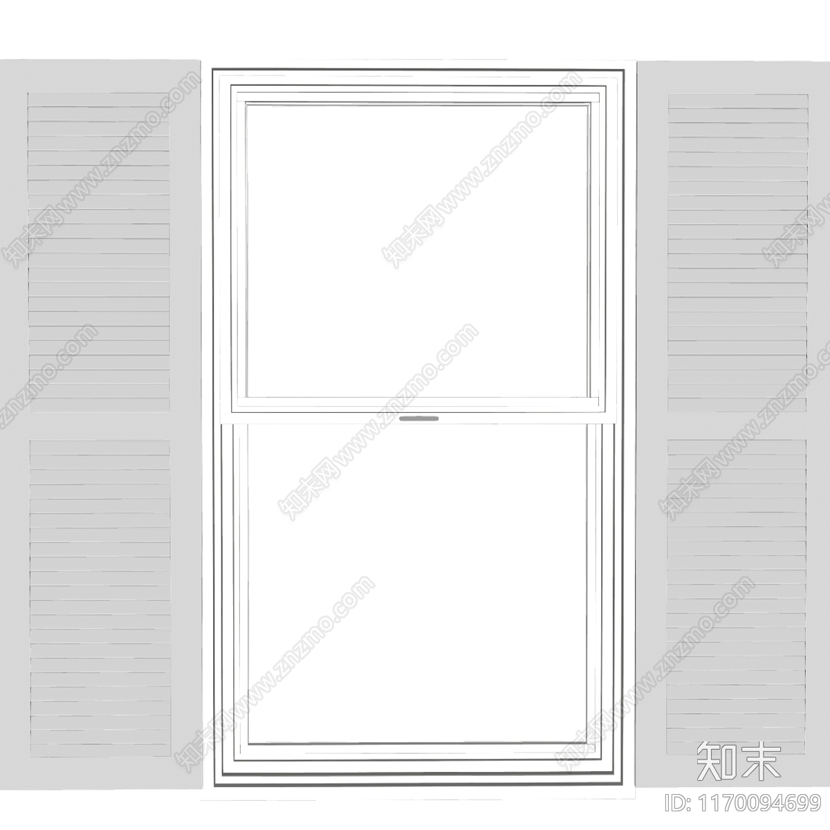 现代推拉窗SU模型下载【ID:1170094699】