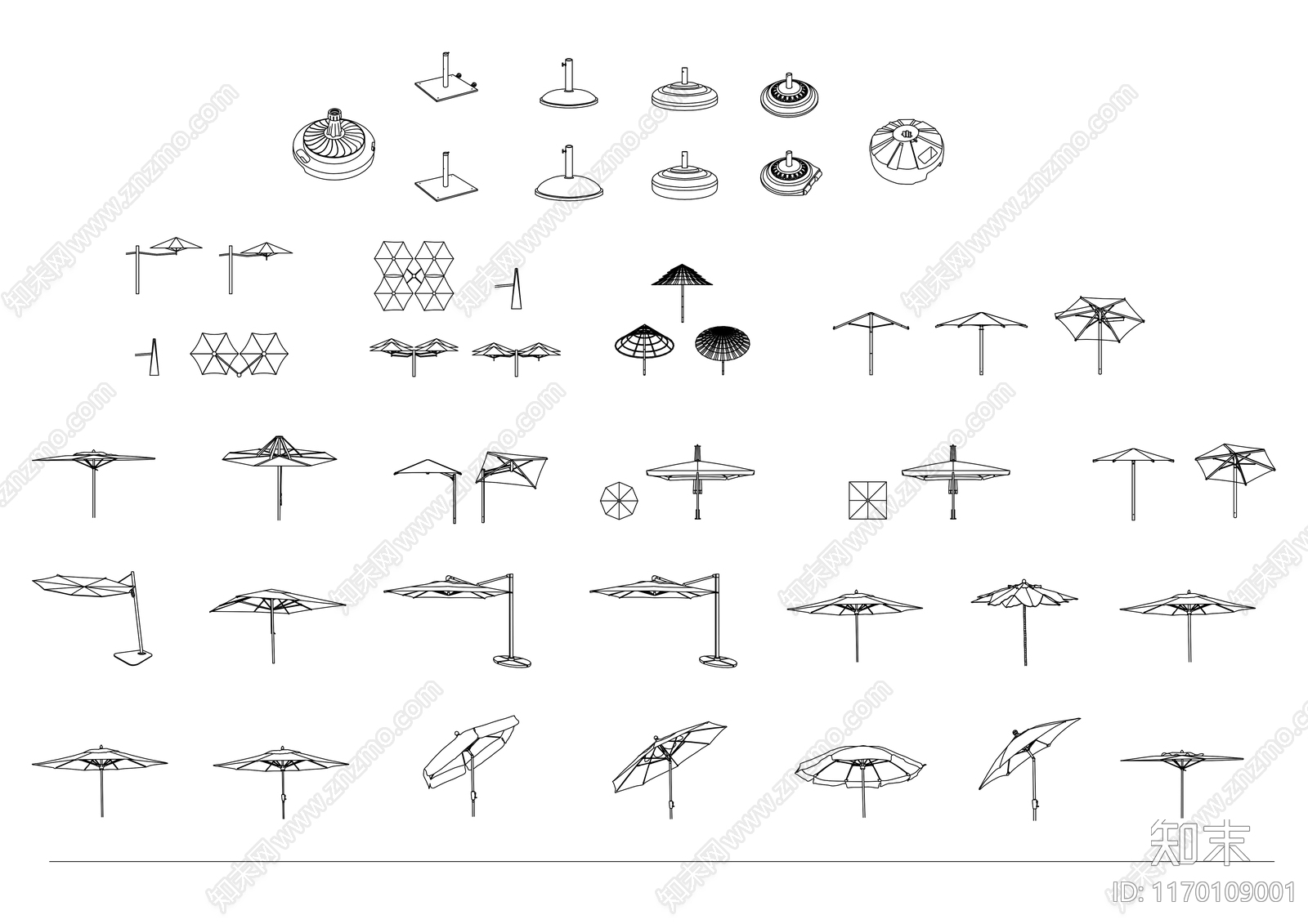 现代庭院施工图下载【ID:1170109001】