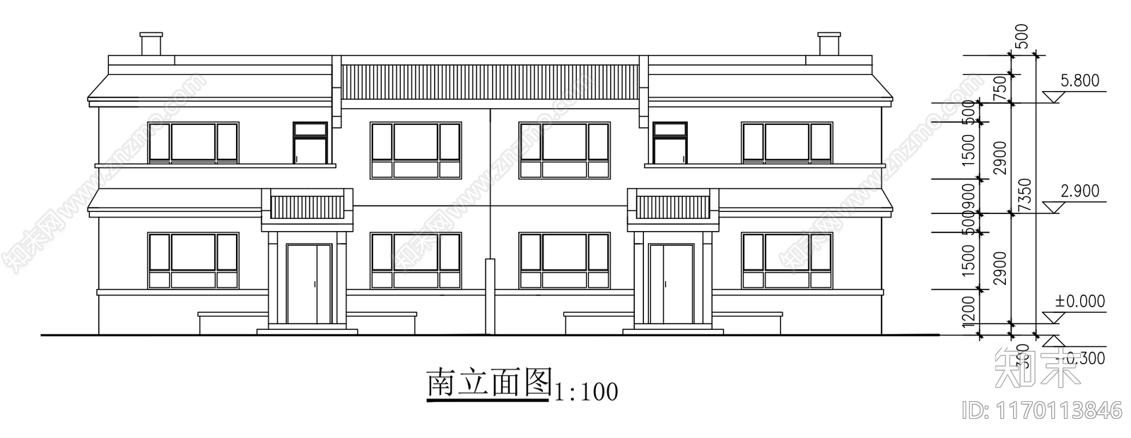 现代其他居住建筑cad施工图下载【ID:1170113846】