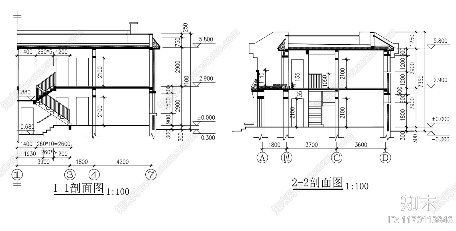 现代其他居住建筑cad施工图下载【ID:1170113846】