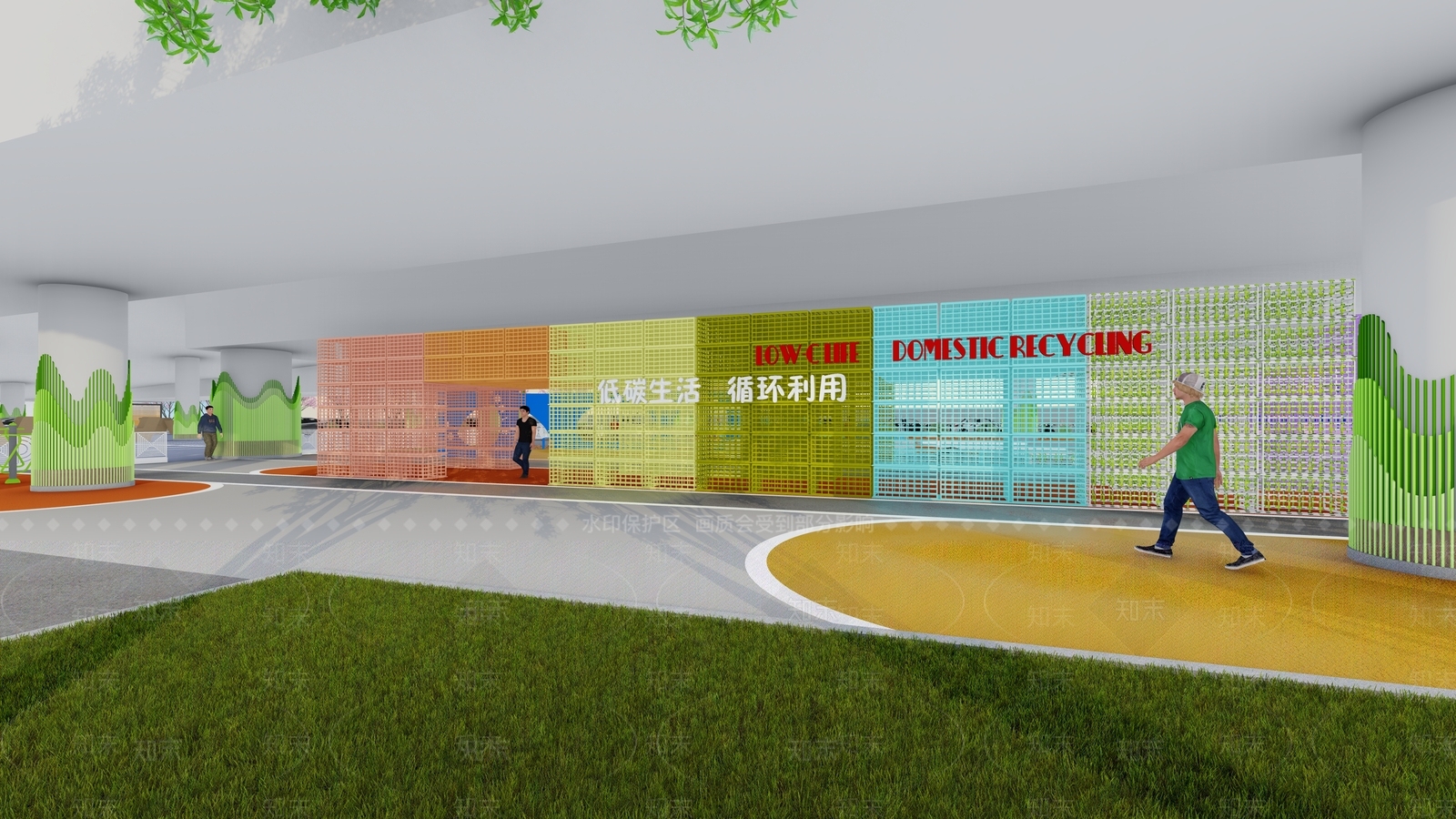 现代口袋公园SU模型下载【ID:1170324392】